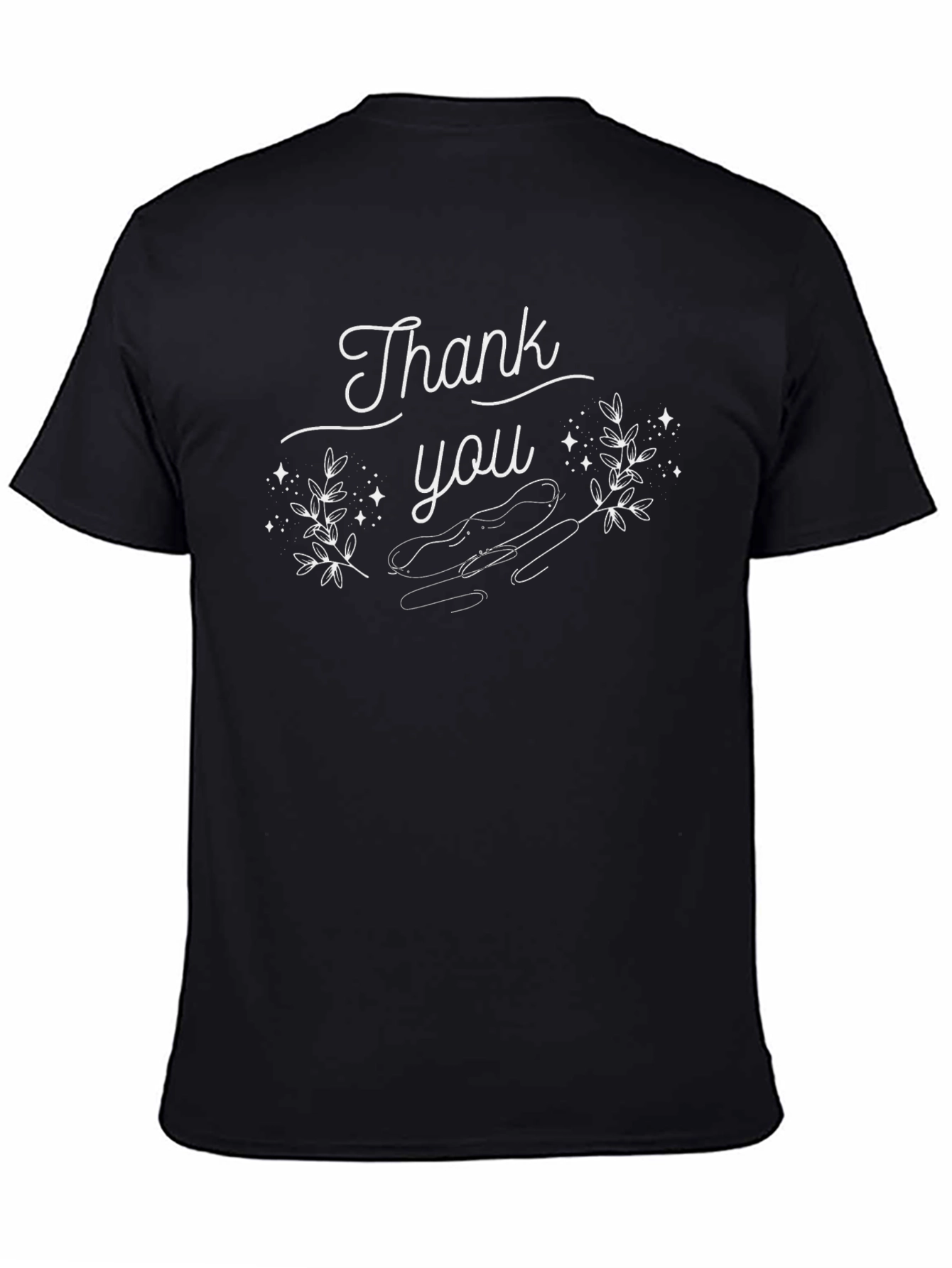 Thank You Graphic Black T-Shirt
