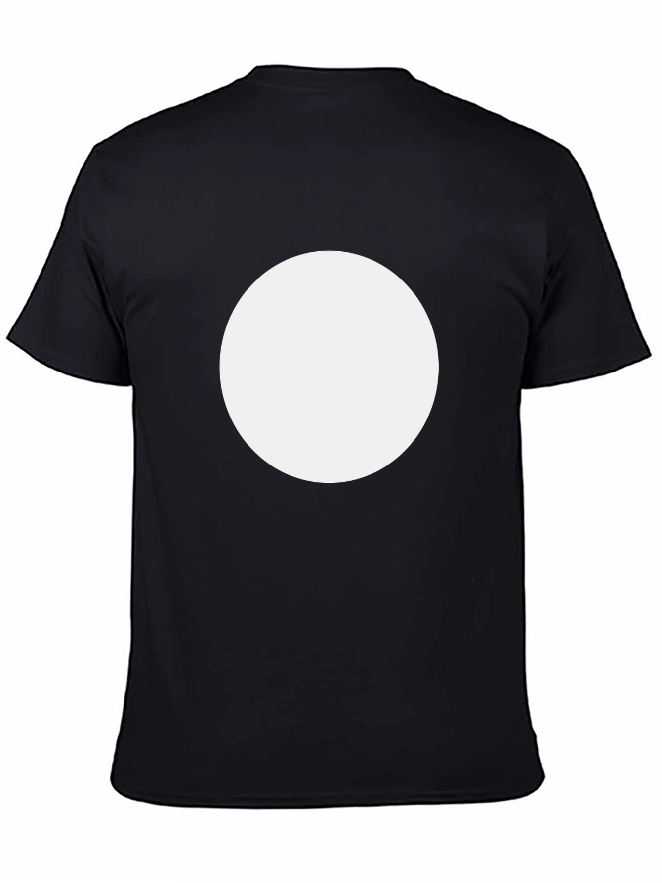 Minimalist Black T-Shirt with White Circle Design