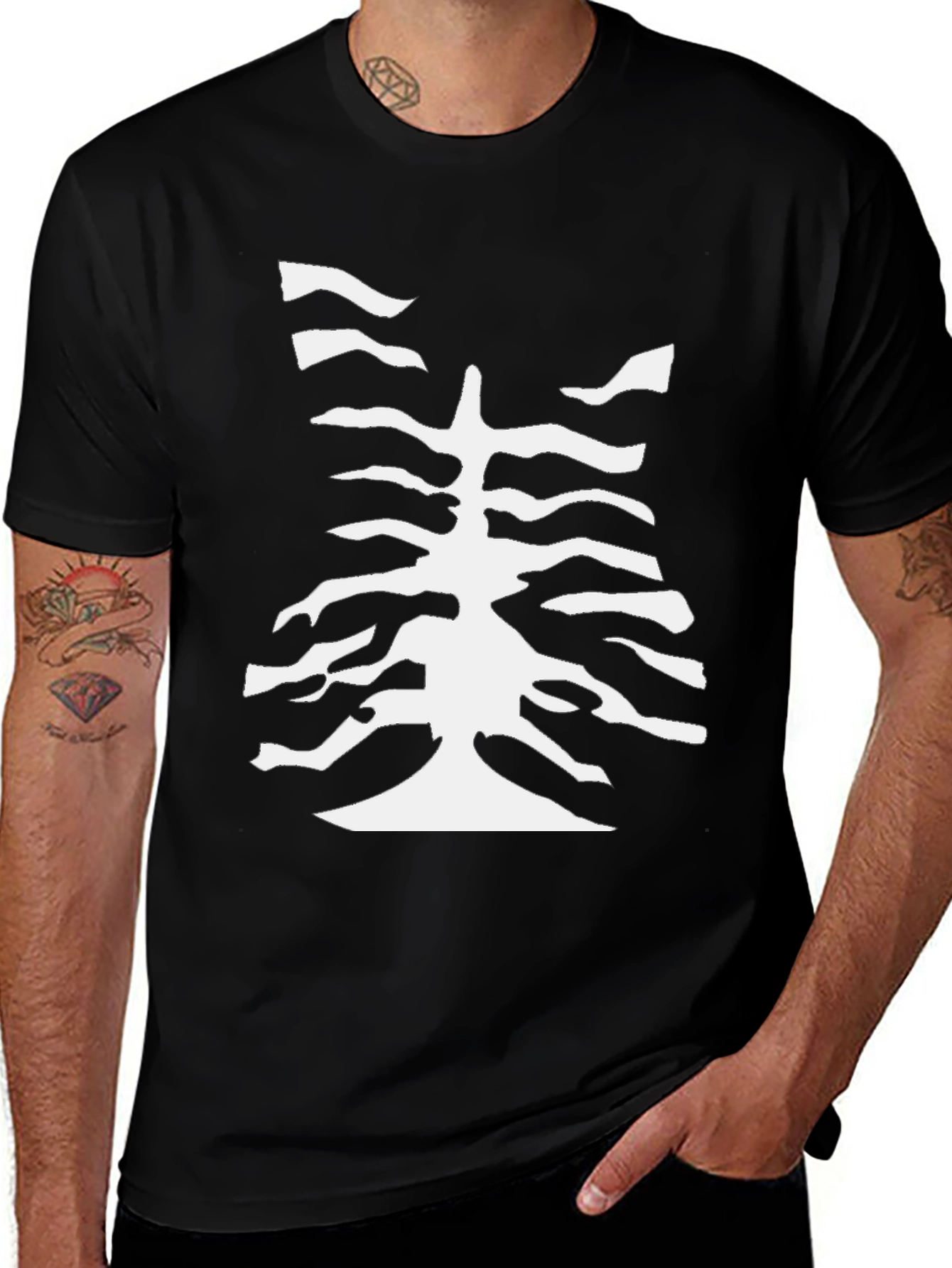 Abstract Tree Black T-Shirt