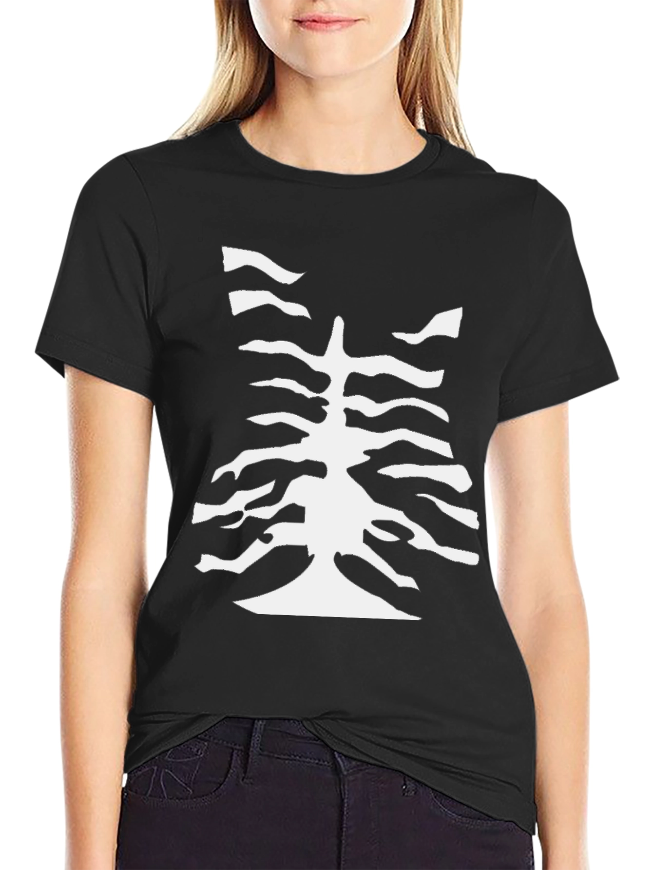 Abstract Tree Black T-Shirt