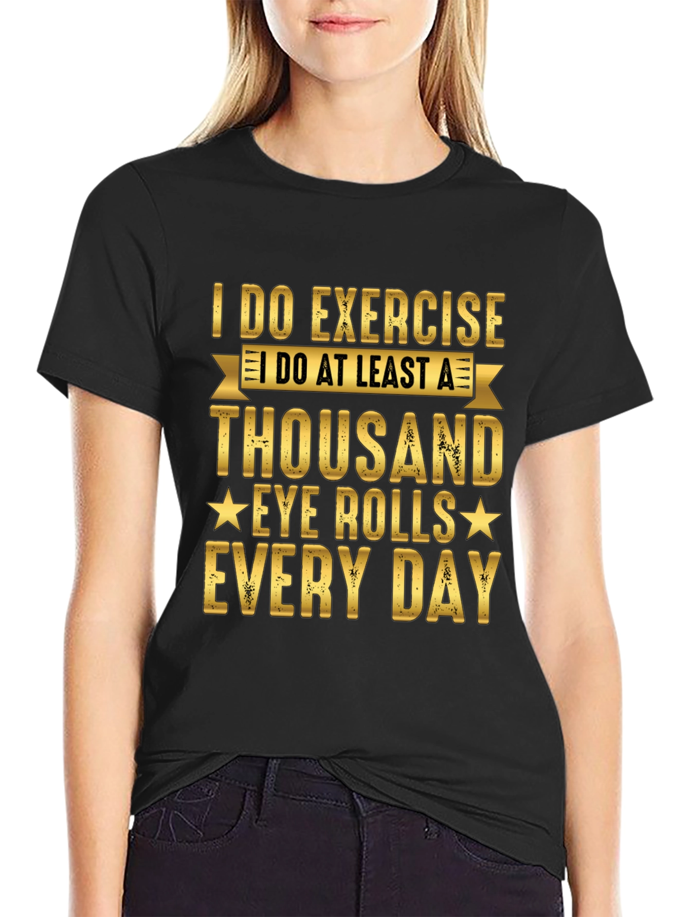 Funny Exercise Eye Roll T-Shirt
