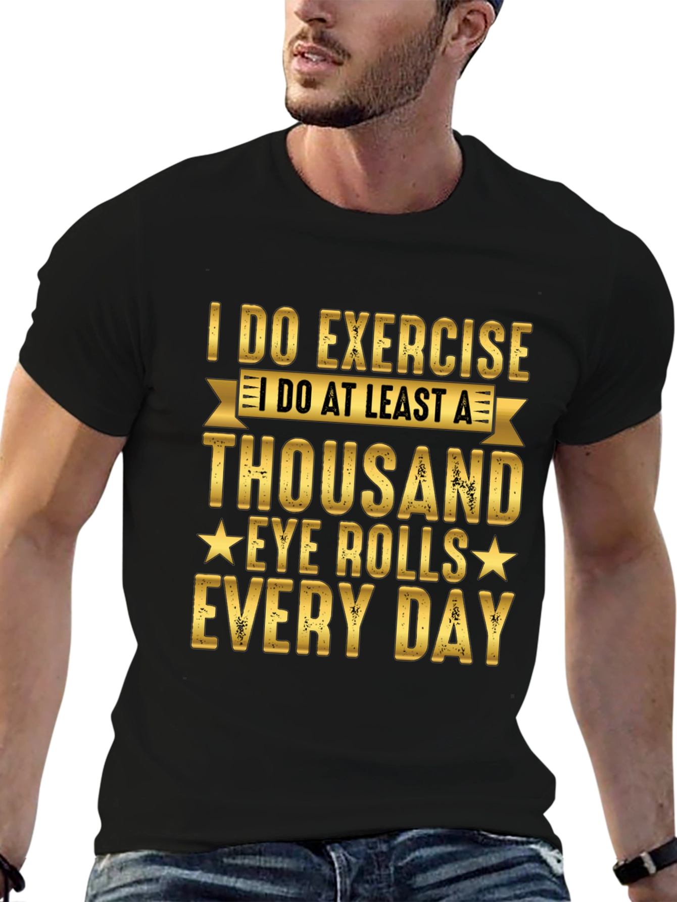 Funny Exercise Eye Roll T-Shirt