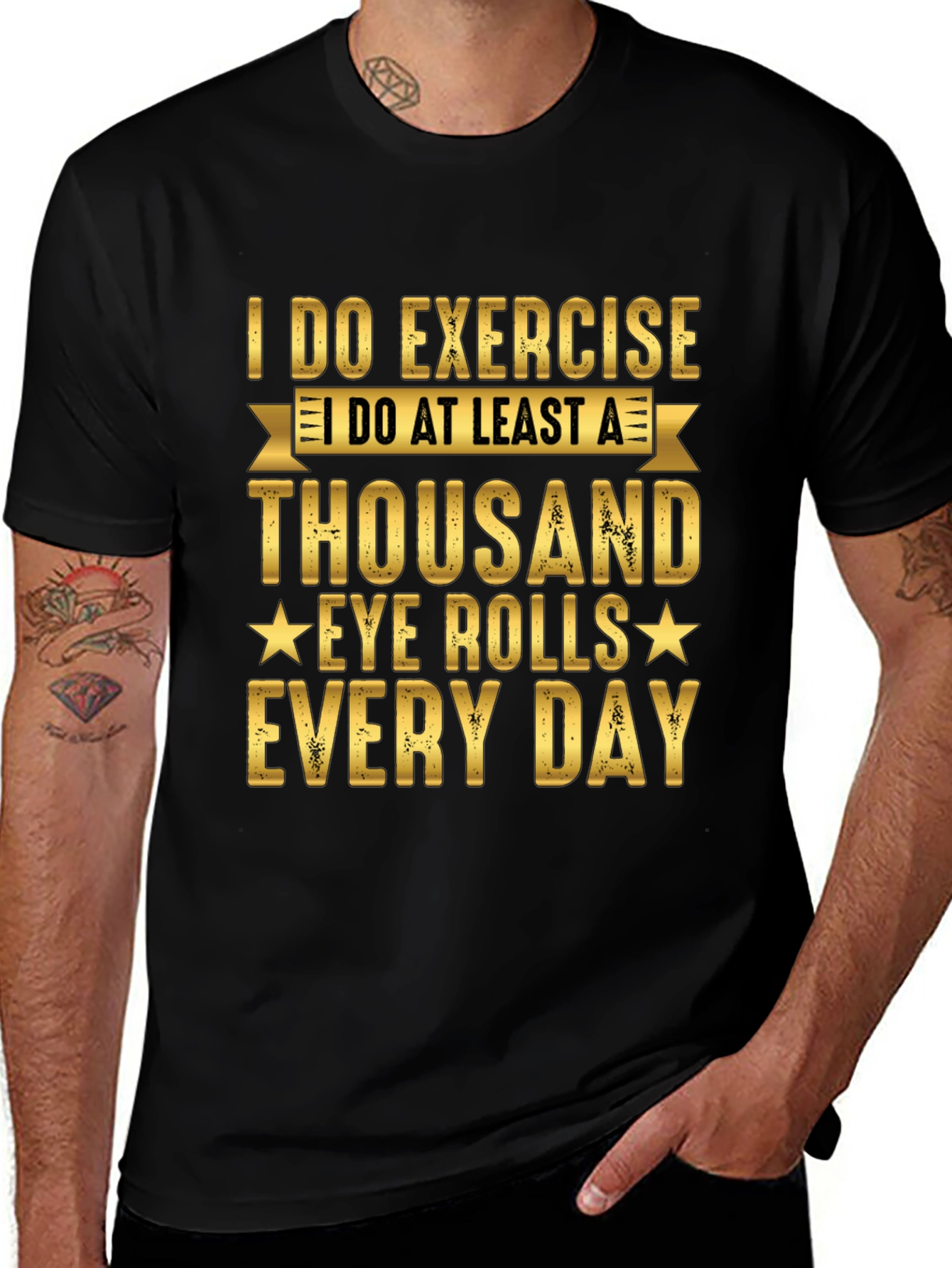 Funny Exercise Eye Roll T-Shirt