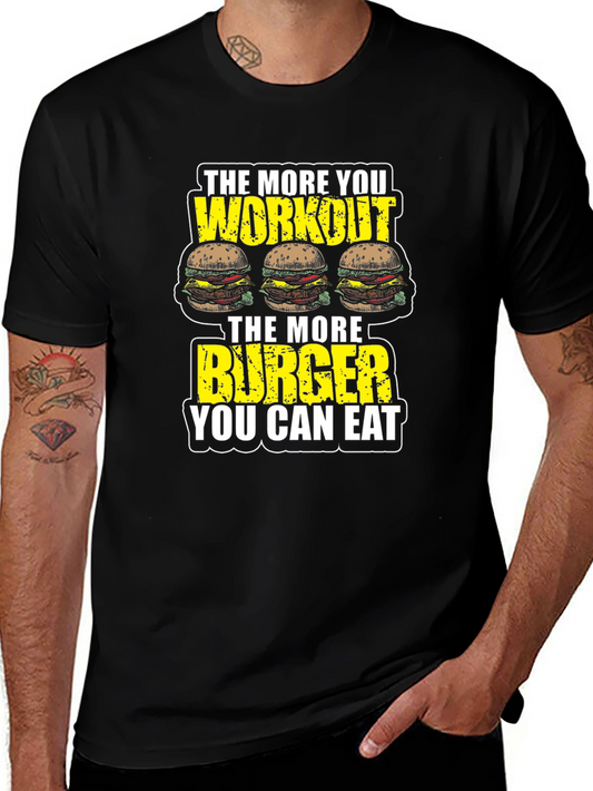 Workout Burger T-Shirt - Funny Gym Motivation Tee