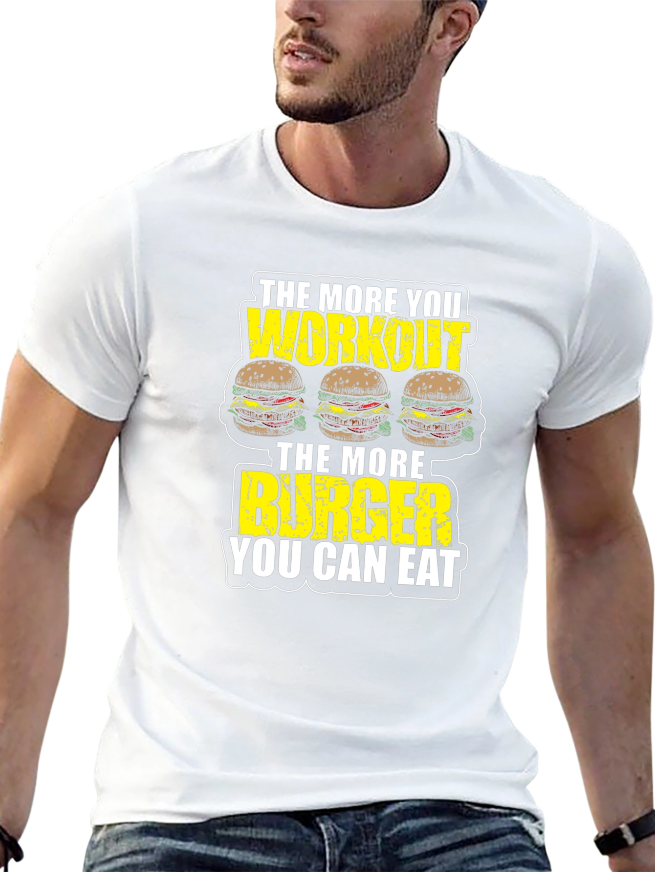 Workout Burger T-Shirt - Funny Gym Motivation Tee