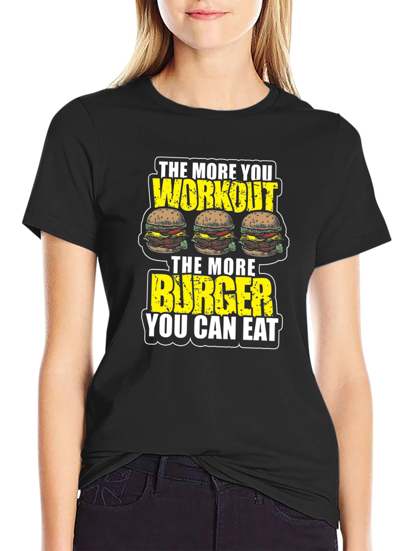 Workout Burger T-Shirt - Funny Gym Motivation Tee