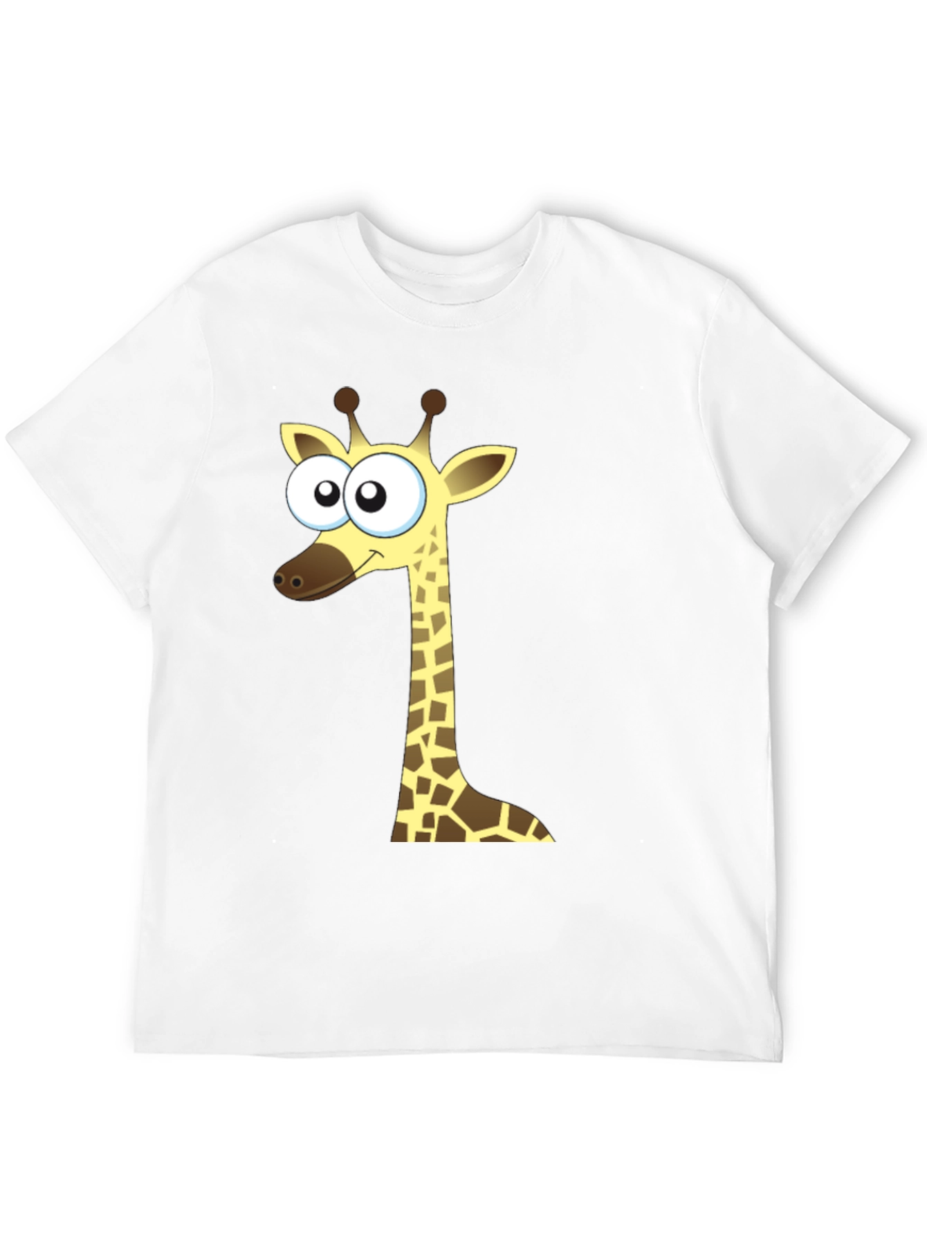 Cartoon Giraffe Black T-Shirt