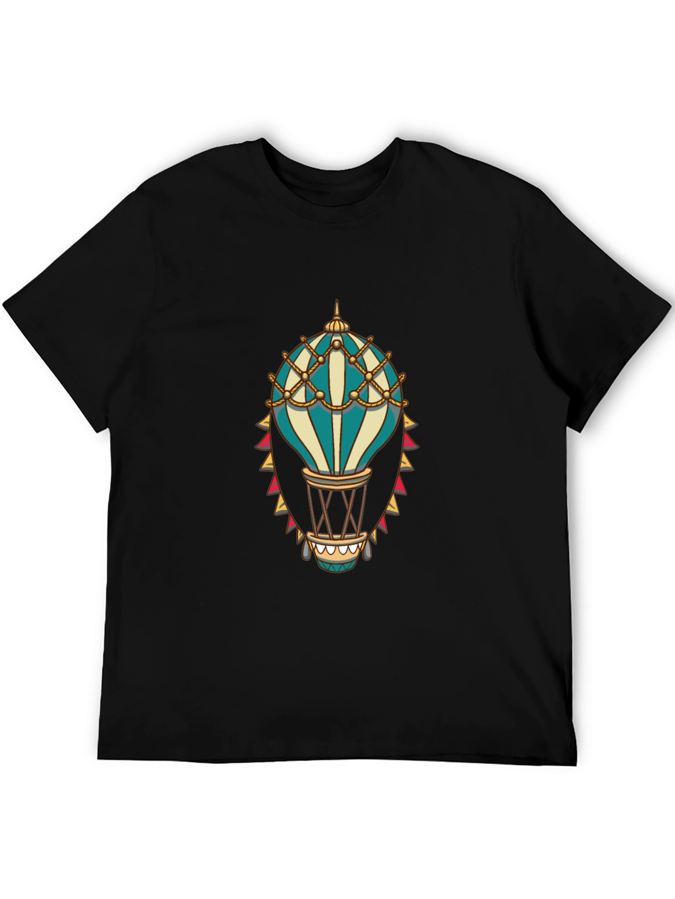 Hot Air Balloon Graphic Tee - Steampunk Style