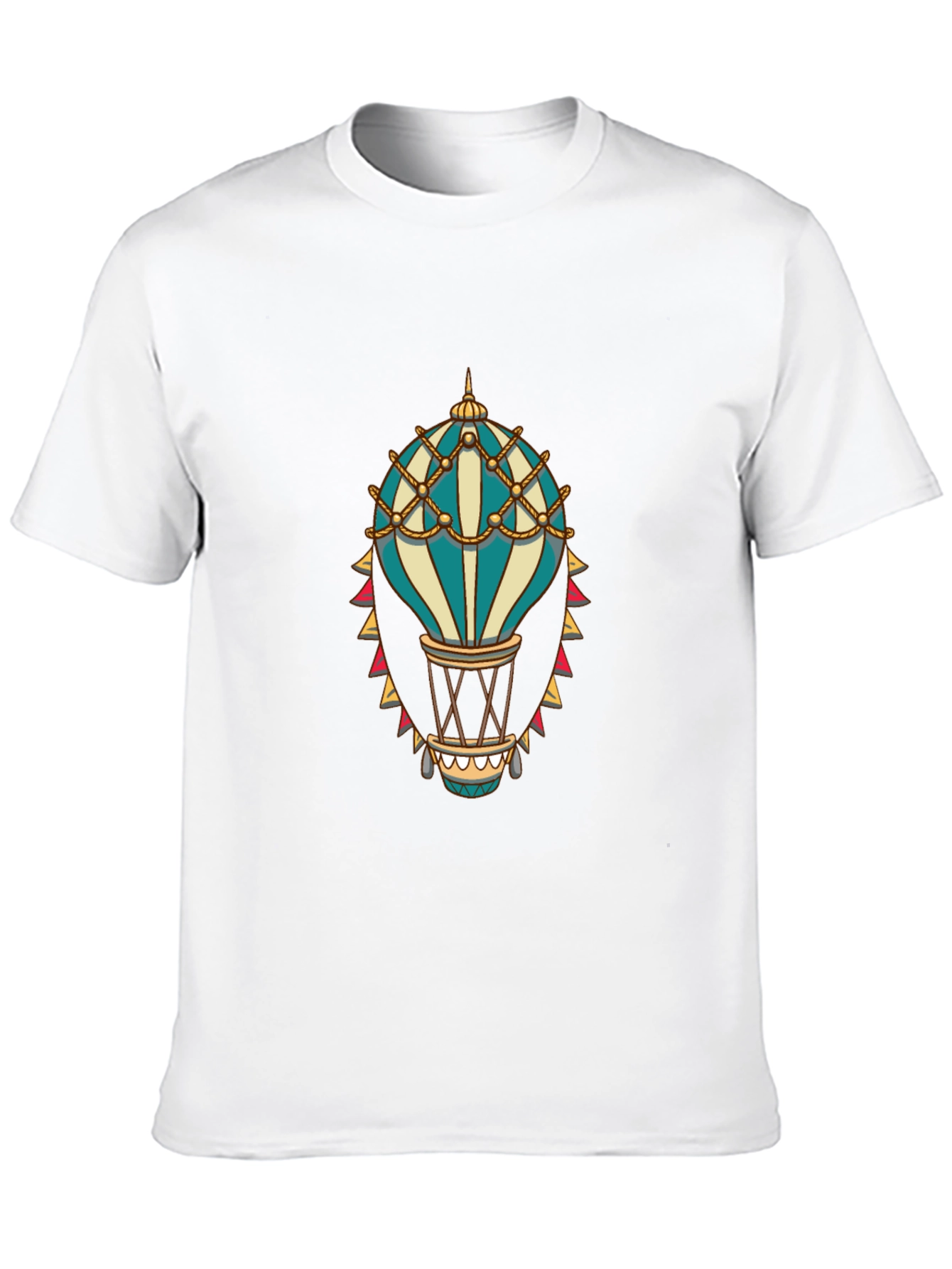 Hot Air Balloon Graphic Tee - Steampunk Style