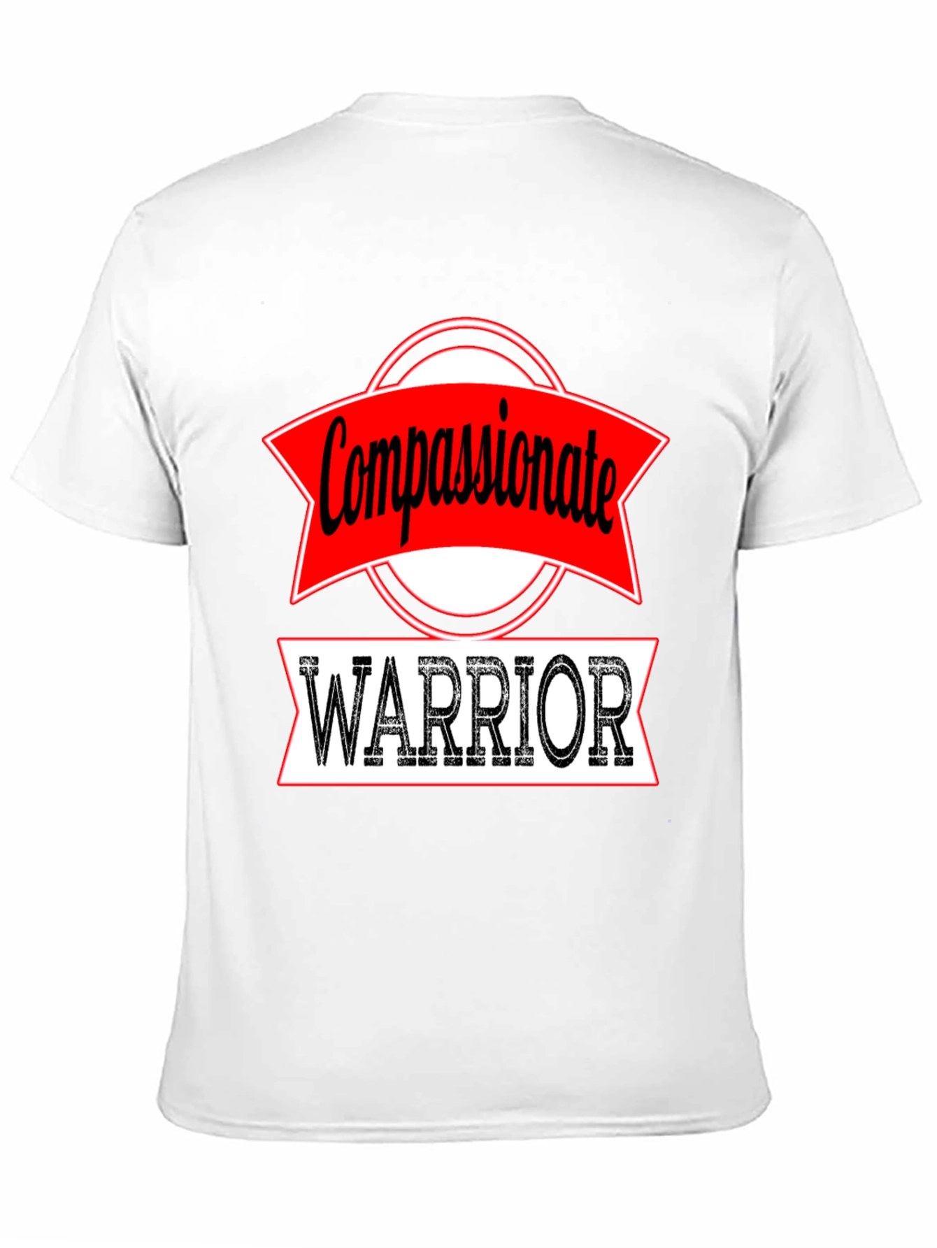 Compassionate Warrior Graphic Tee - Black Cotton T-Shirt