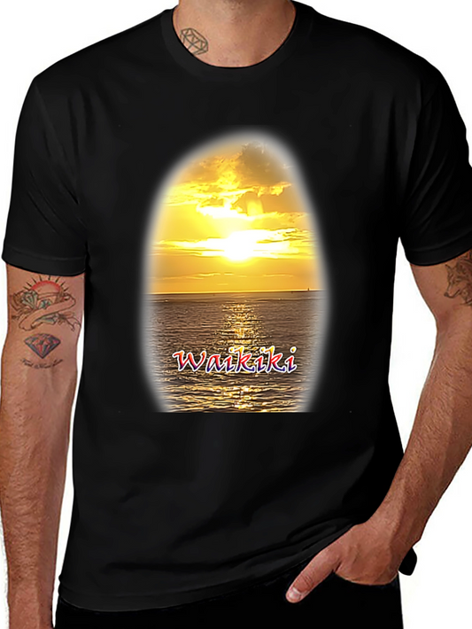 Waikiki Sunset Graphic T-Shirt