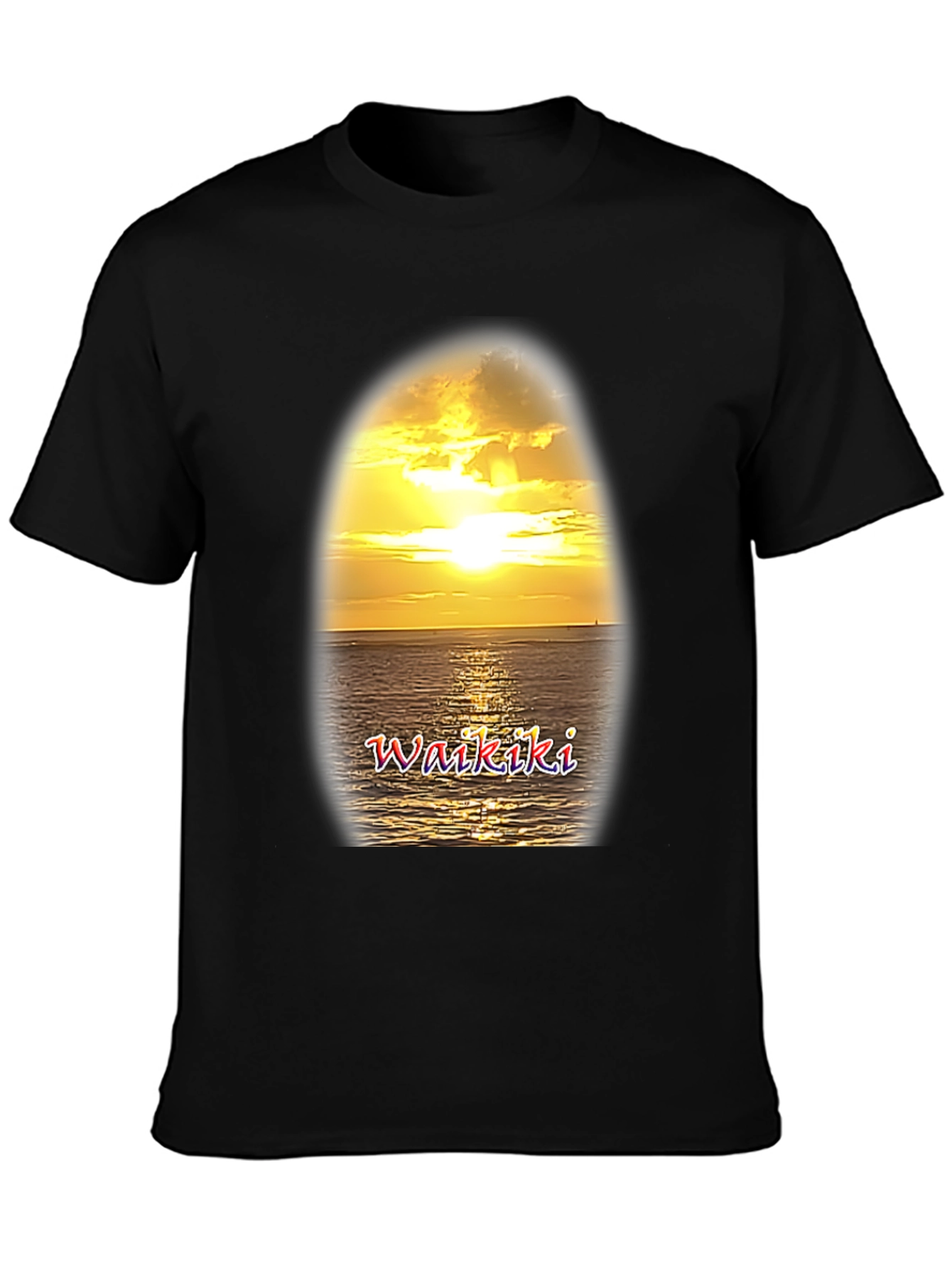 Waikiki Sunset Graphic T-Shirt