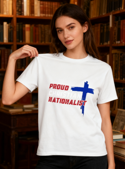 Proud Christian Nationalist Cross Graphic T-Shirt - Unisex Faith & Patriotism Inspired Tee for Men & Women