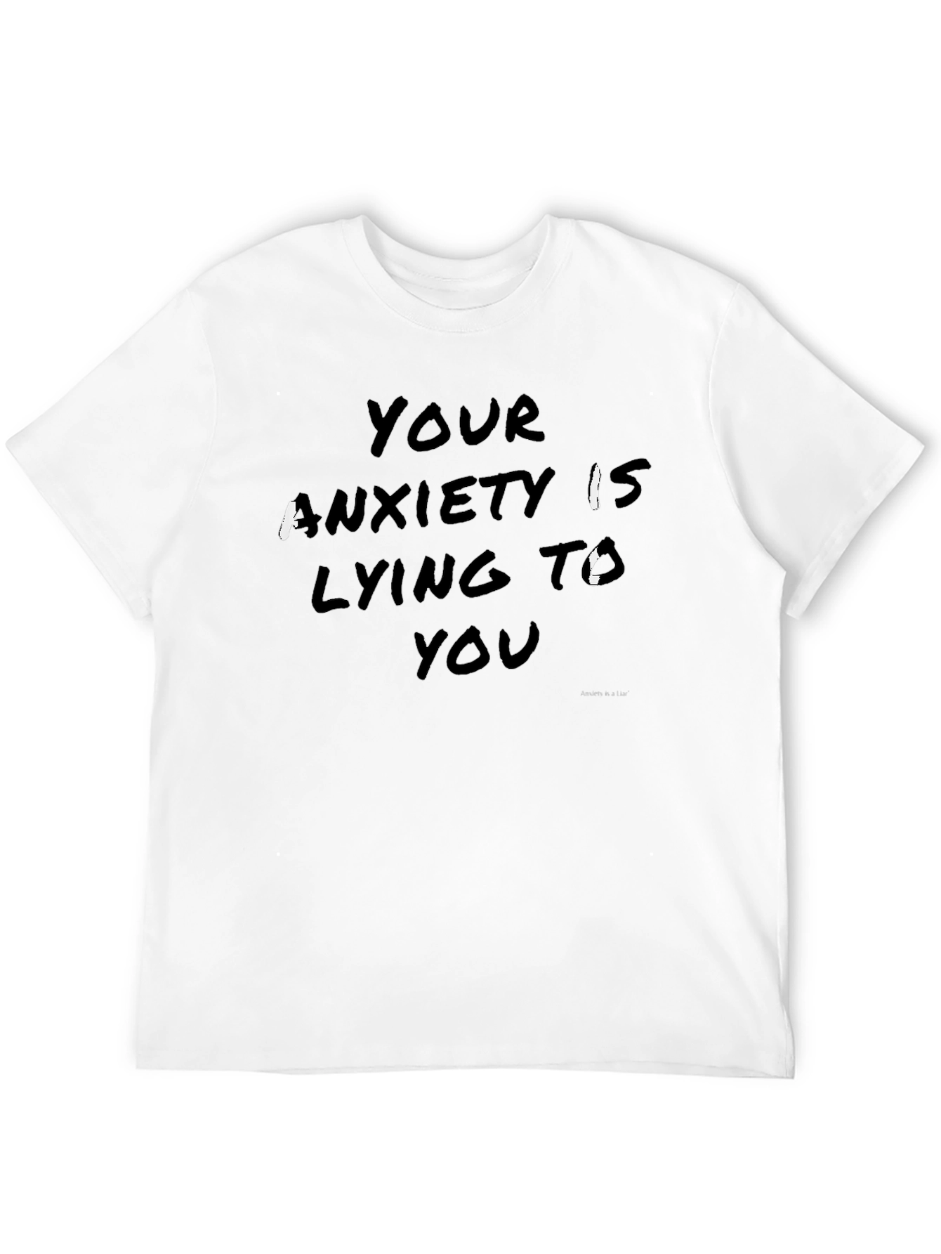 Anxiety Awareness Black Crewneck T-Shirt