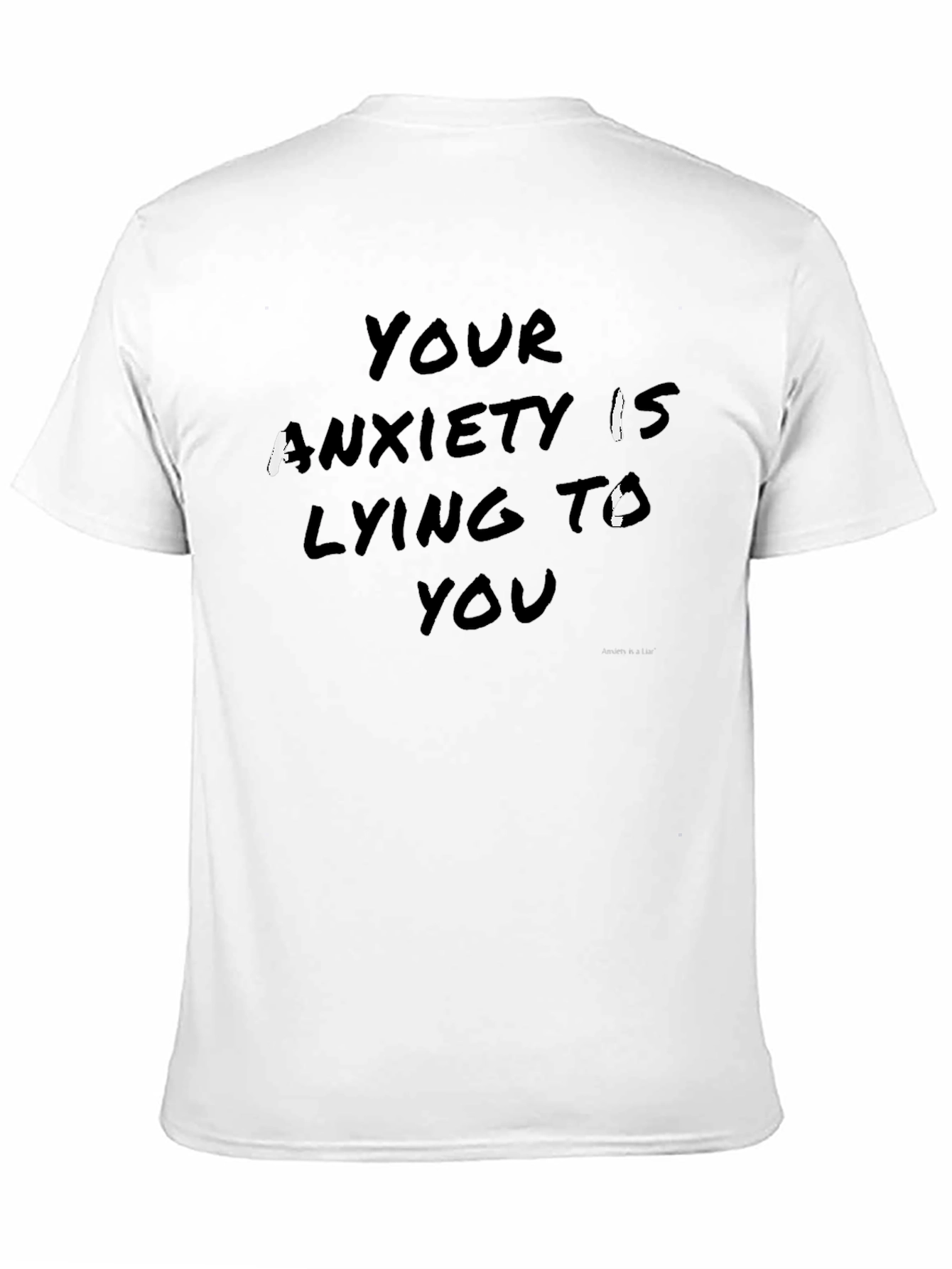 Anxiety Awareness Black Crewneck T-Shirt