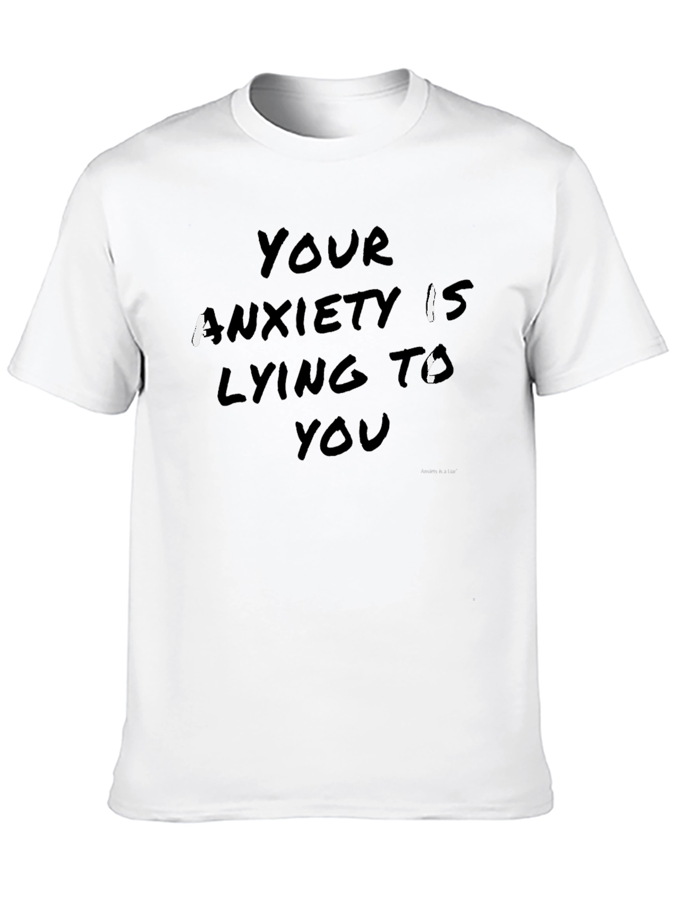 Anxiety Awareness Black Crewneck T-Shirt