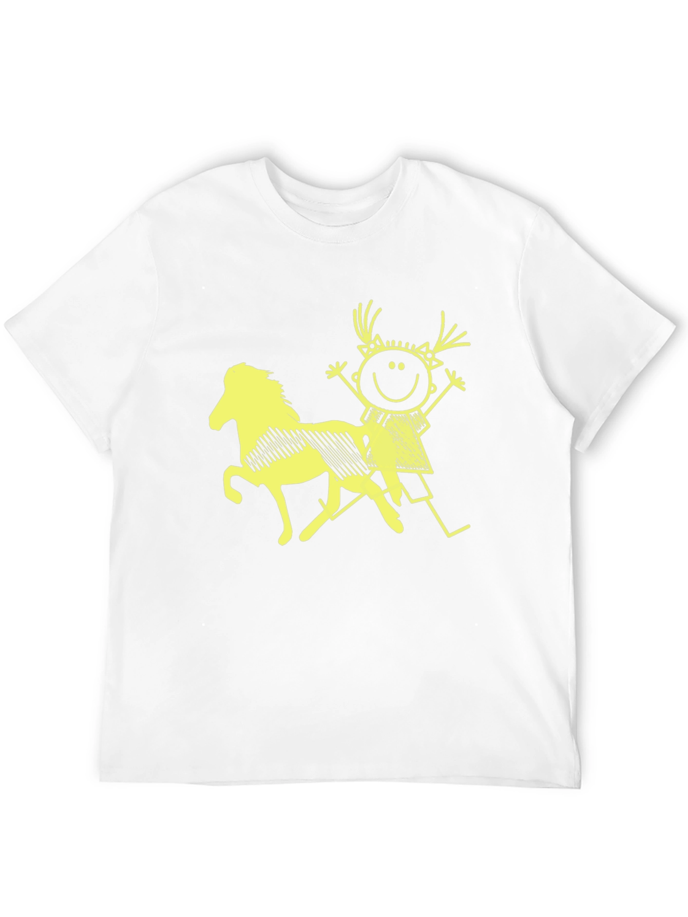 Black Tee w/ Girl Riding Horse Graphic