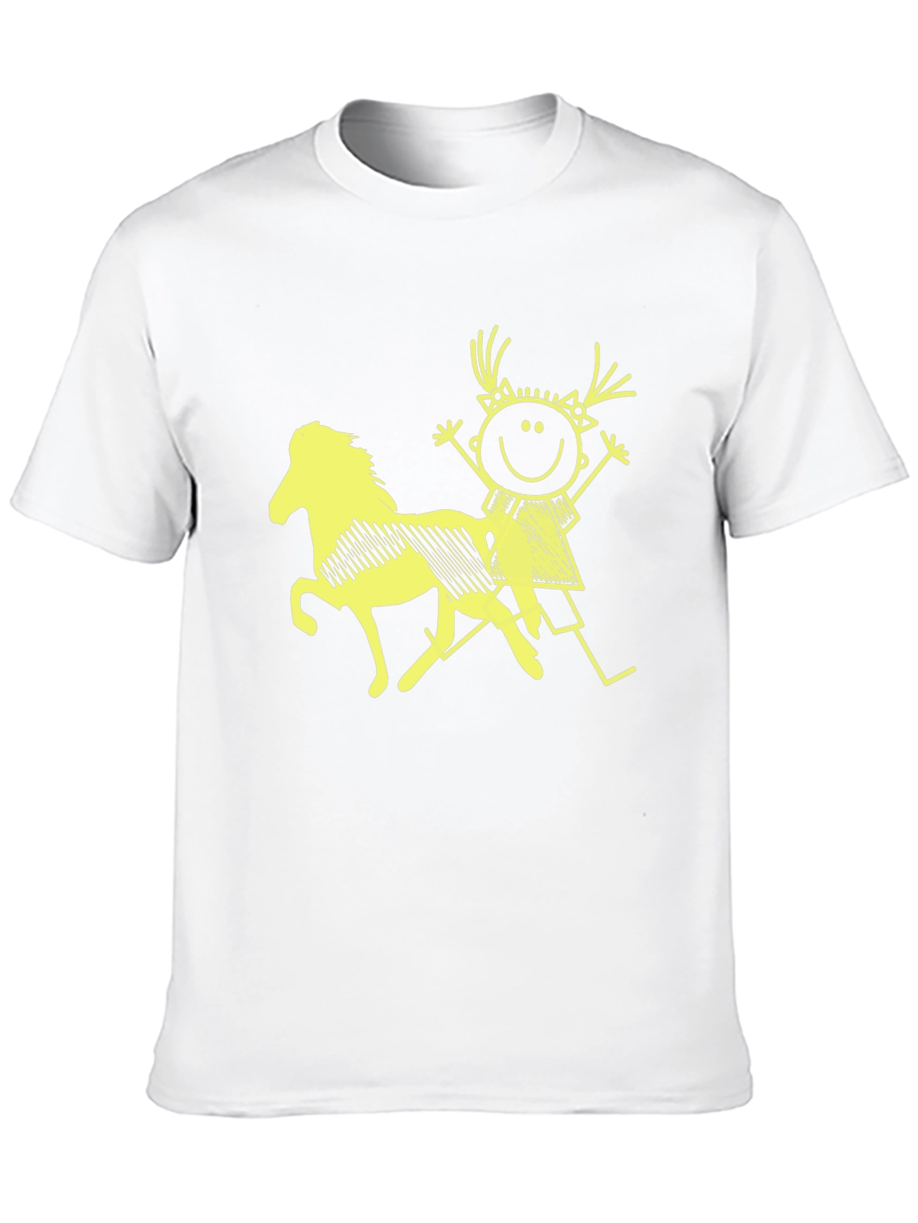Black Tee w/ Girl Riding Horse Graphic