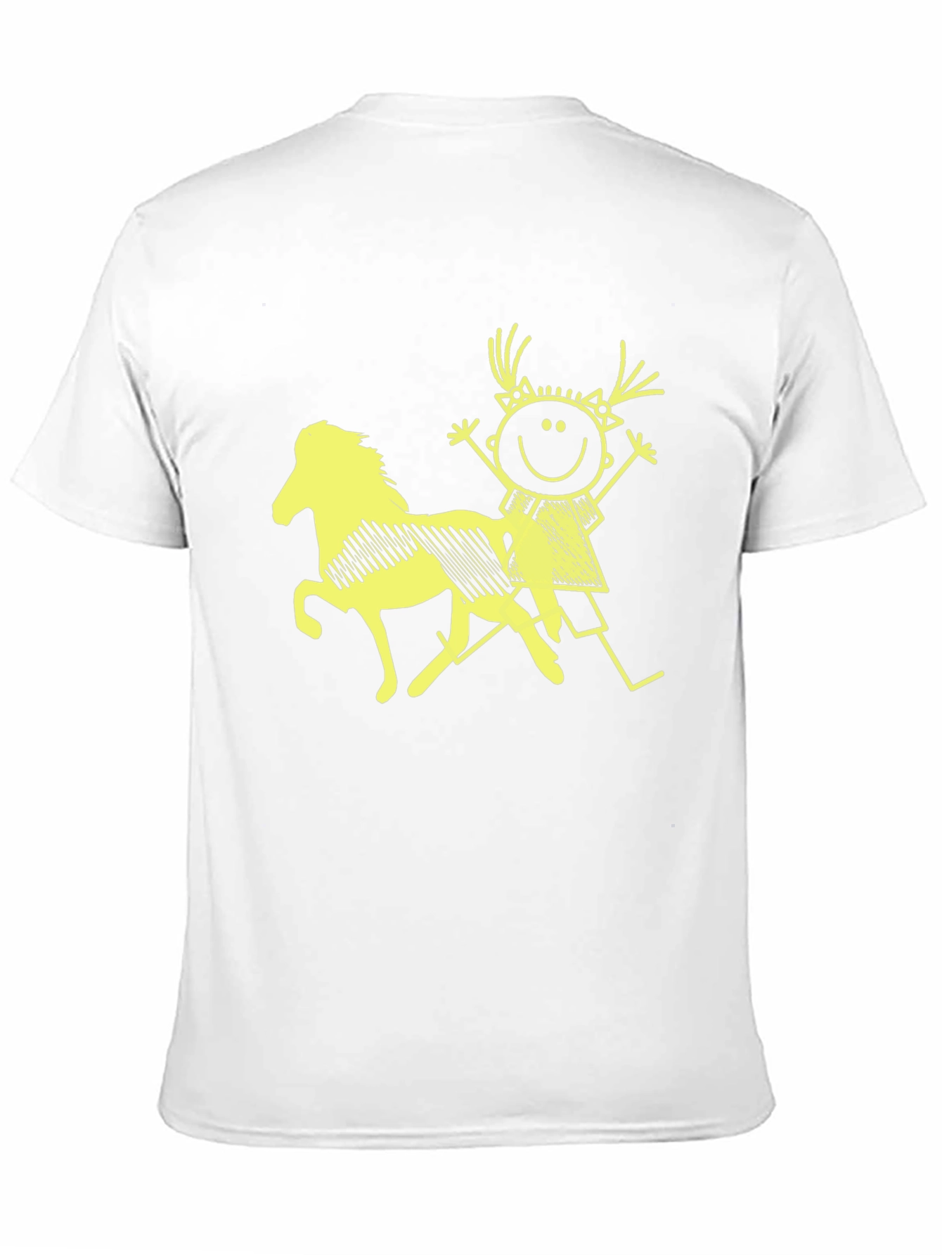 Black Tee w/ Girl Riding Horse Graphic