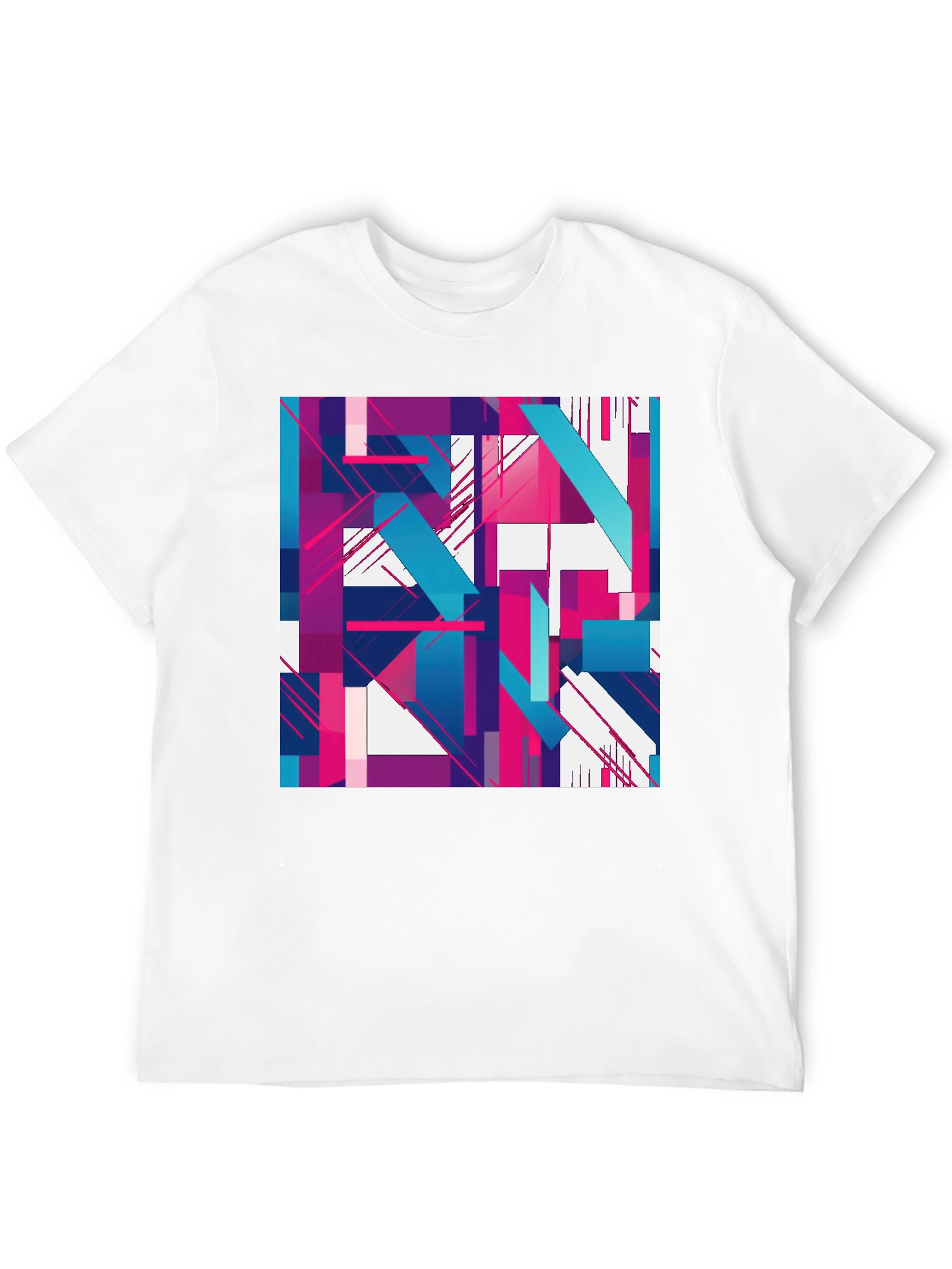 Abstract Geometric Graphic T-Shirt - Stylish & Modern