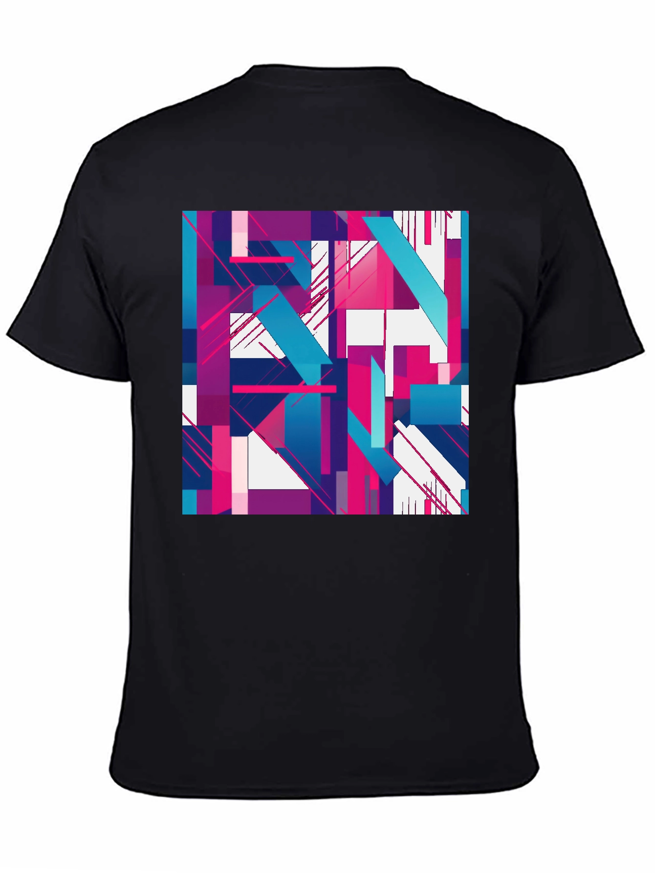 Abstract Geometric Graphic T-Shirt - Stylish & Modern