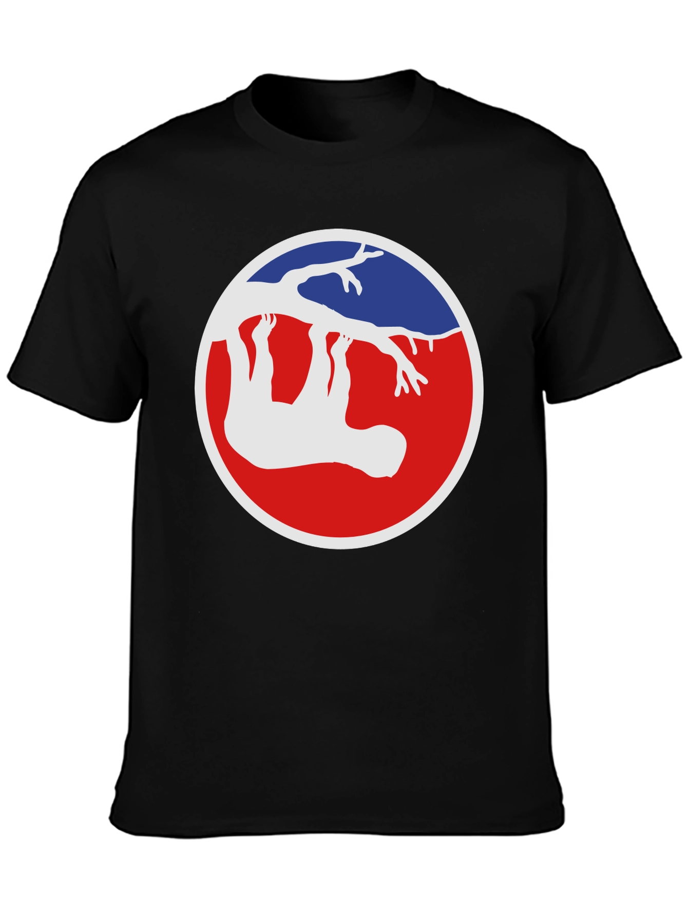 Sloth Hanging Around Graphic Tee - Black