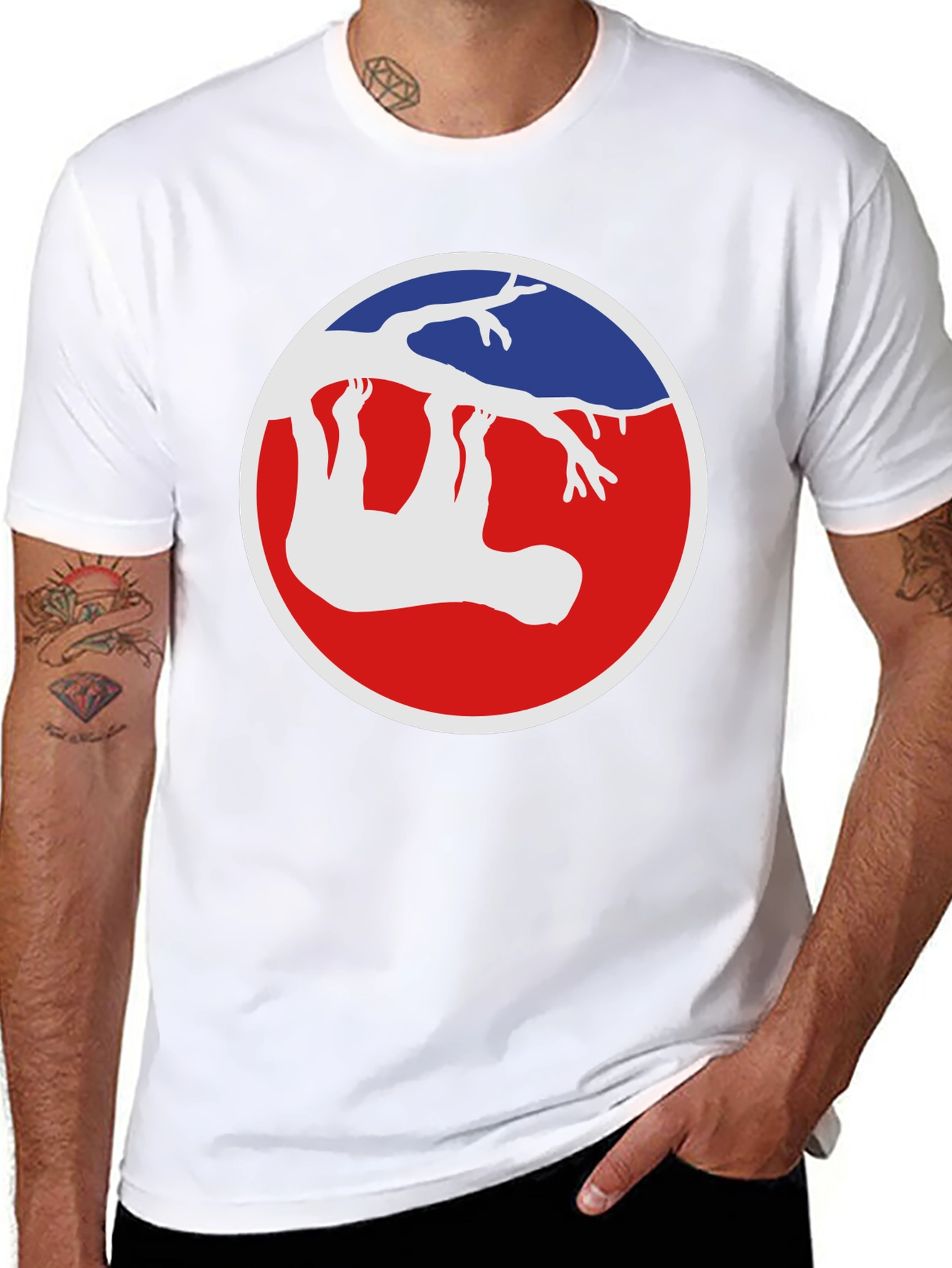 Sloth Hanging Around Graphic Tee - Black