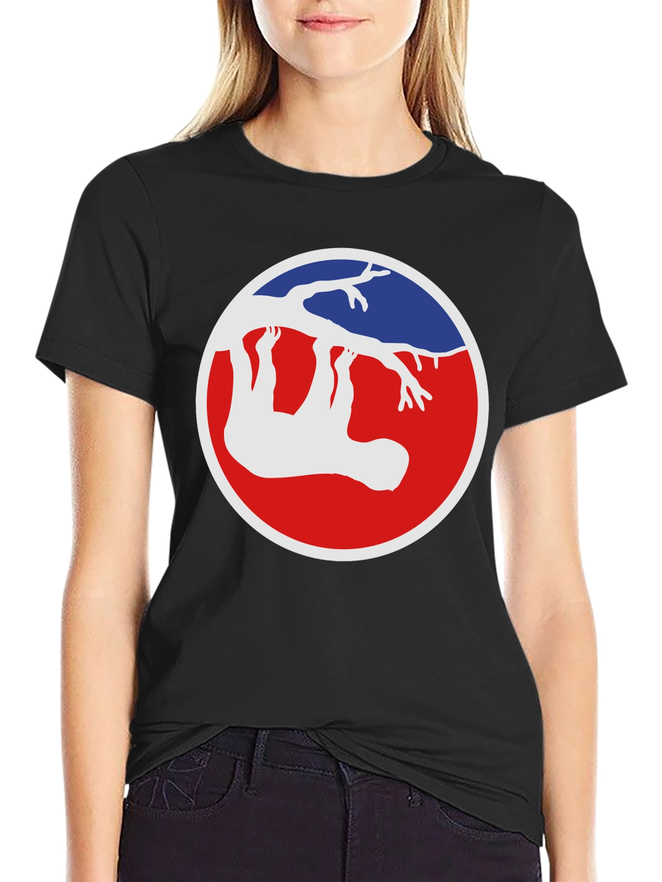 Sloth Hanging Around Graphic Tee - Black