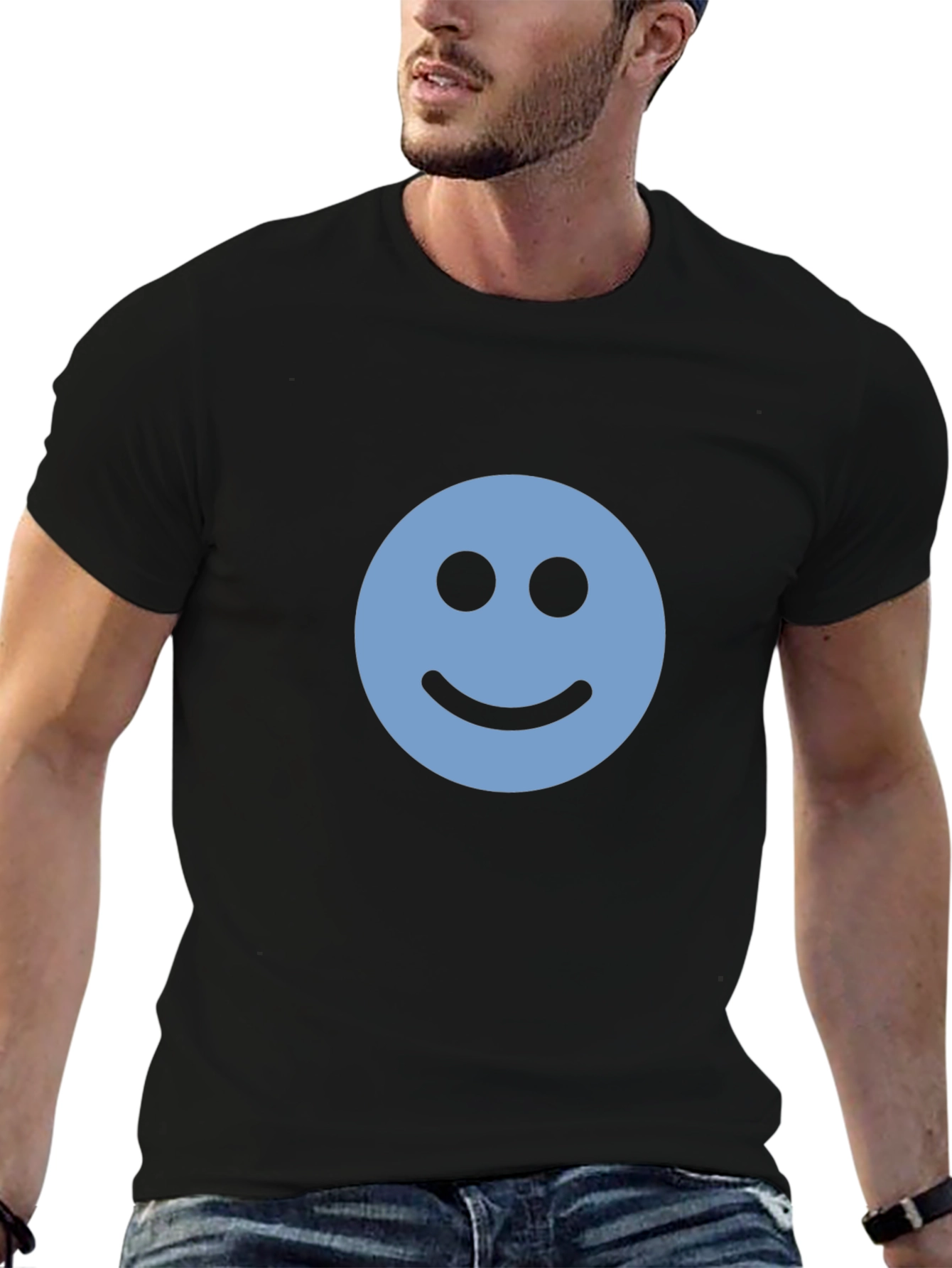 Smiley Face Graphic Tee - Soft Cotton Comfort