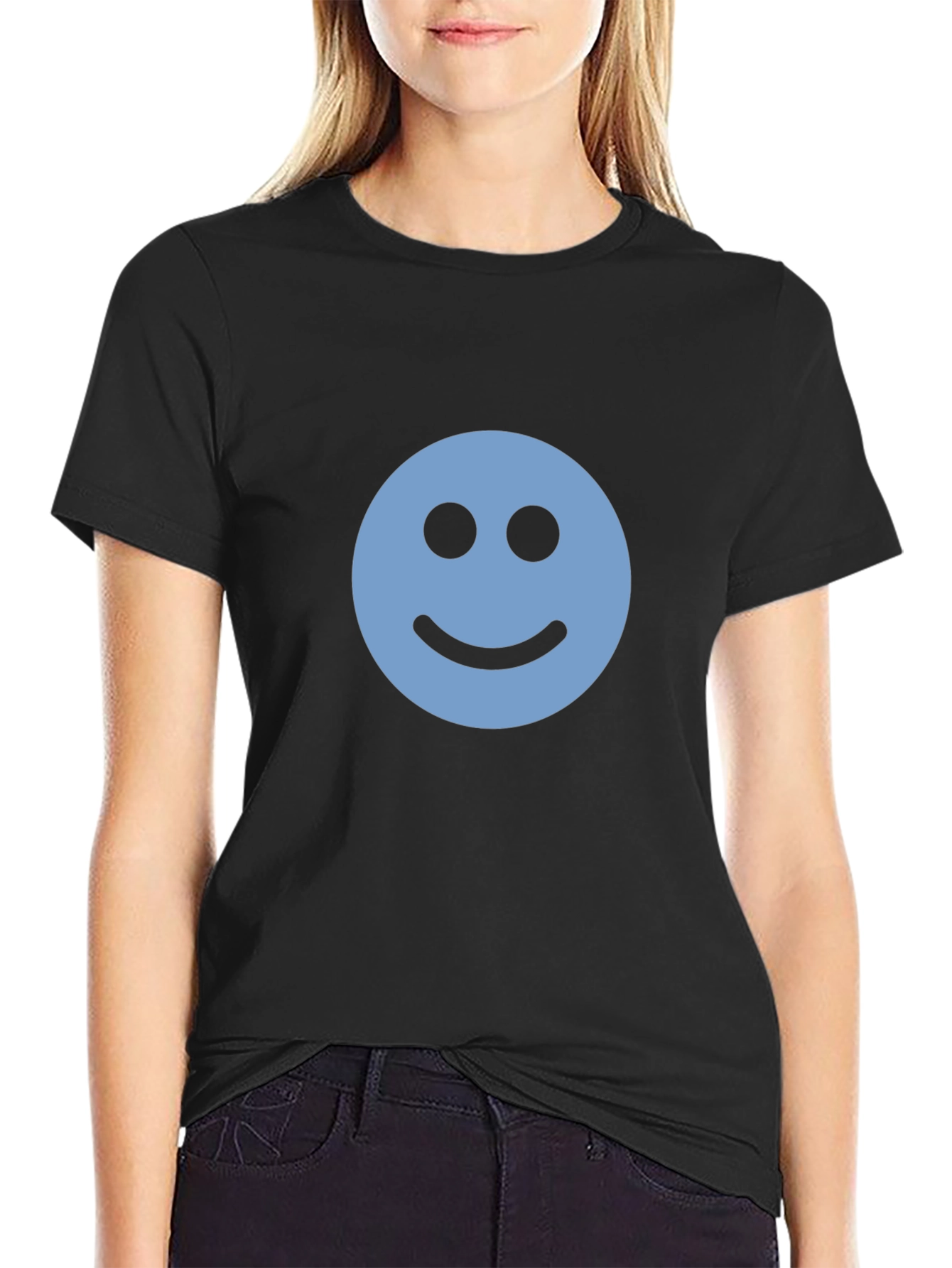 Smiley Face Graphic Tee - Soft Cotton Comfort