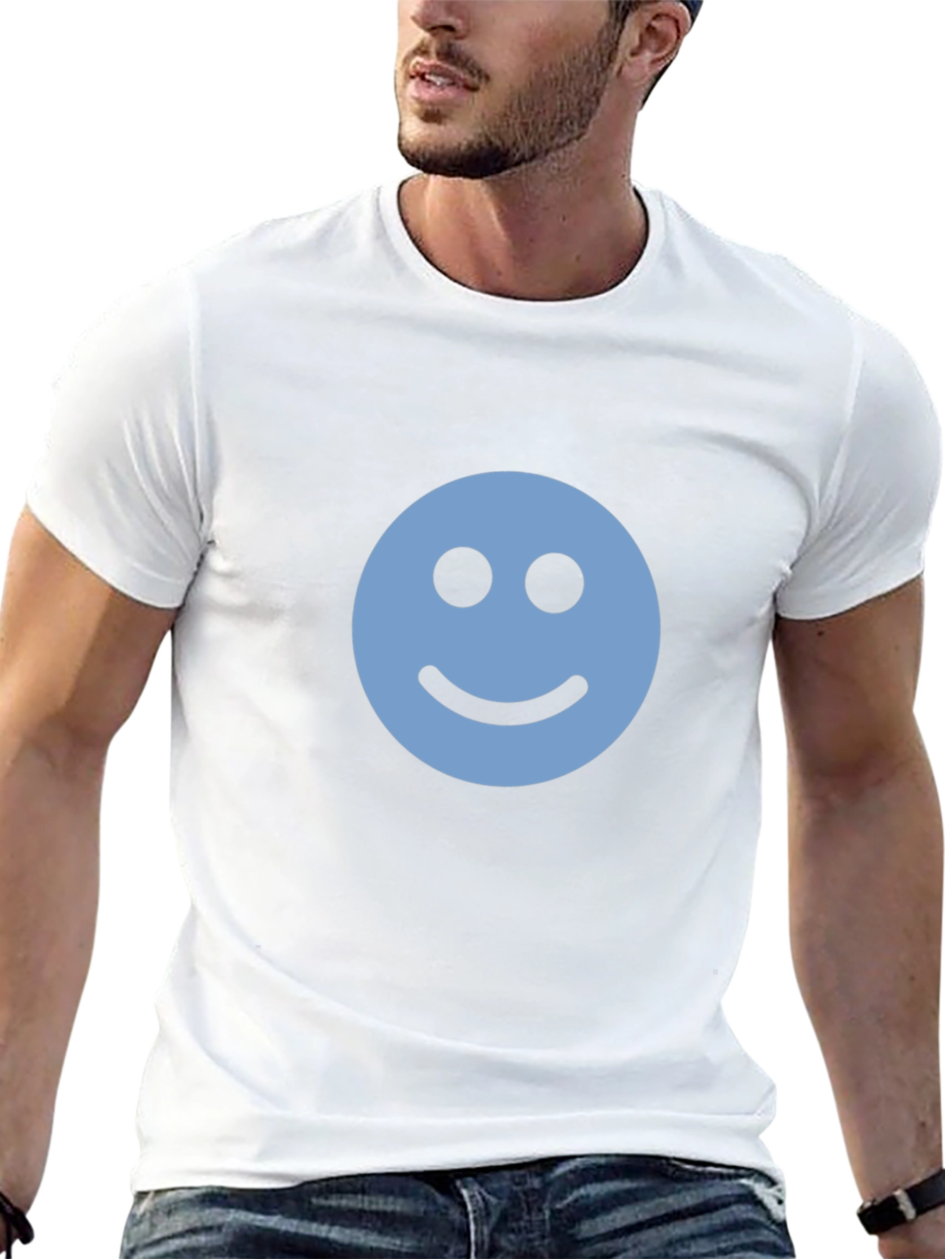 Smiley Face Graphic Tee - Soft Cotton Comfort