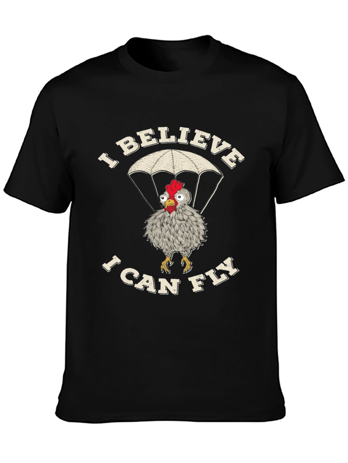 I Believe I Can Fly Chicken T-Shirt