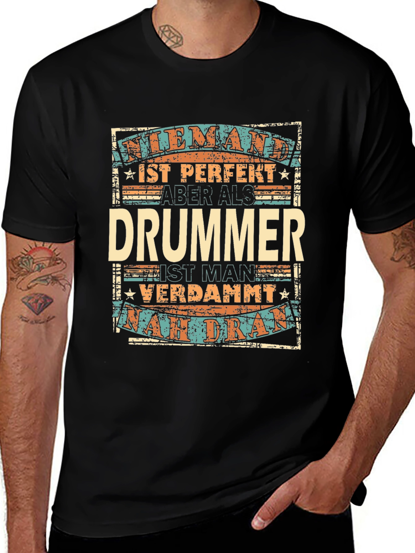 Drummer Perfection T-Shirt - German Text