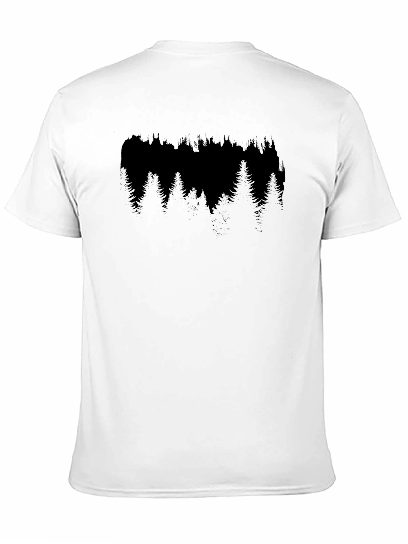 Mens Black Forest Tree Graphic T-Shirt