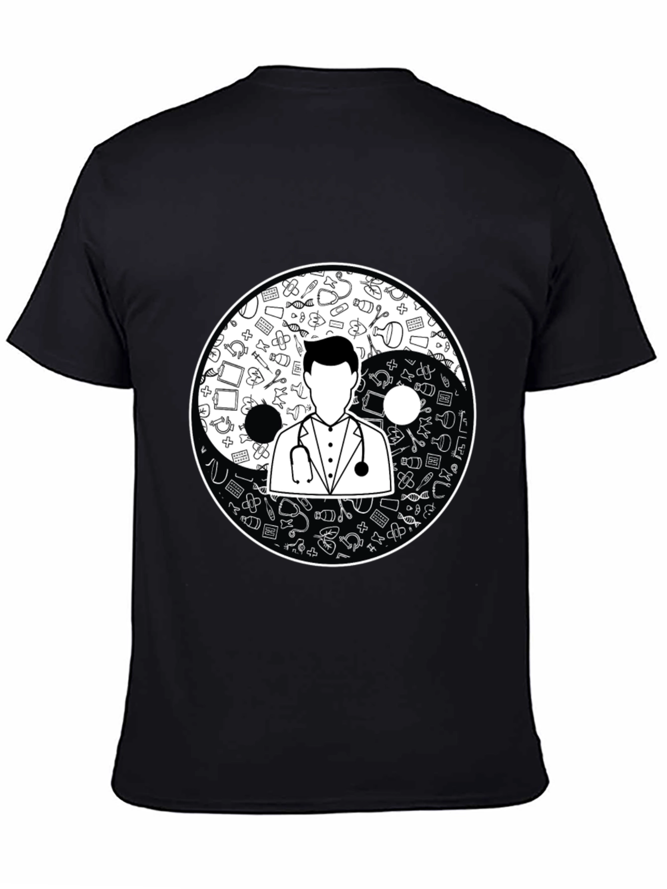 Yin Yang Doctor T-Shirt - Medical Professional Gift
