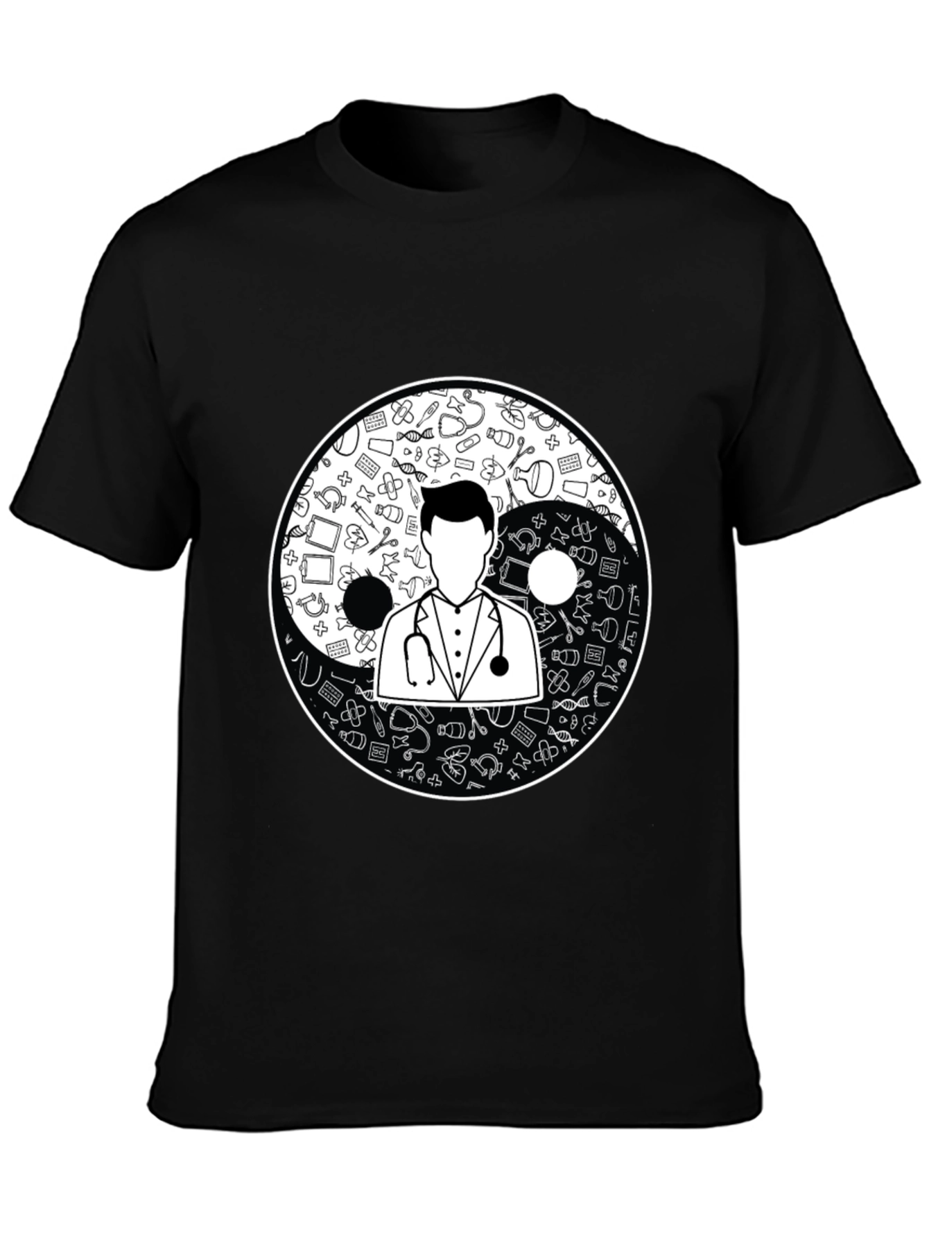 Yin Yang Doctor T-Shirt - Medical Professional Gift