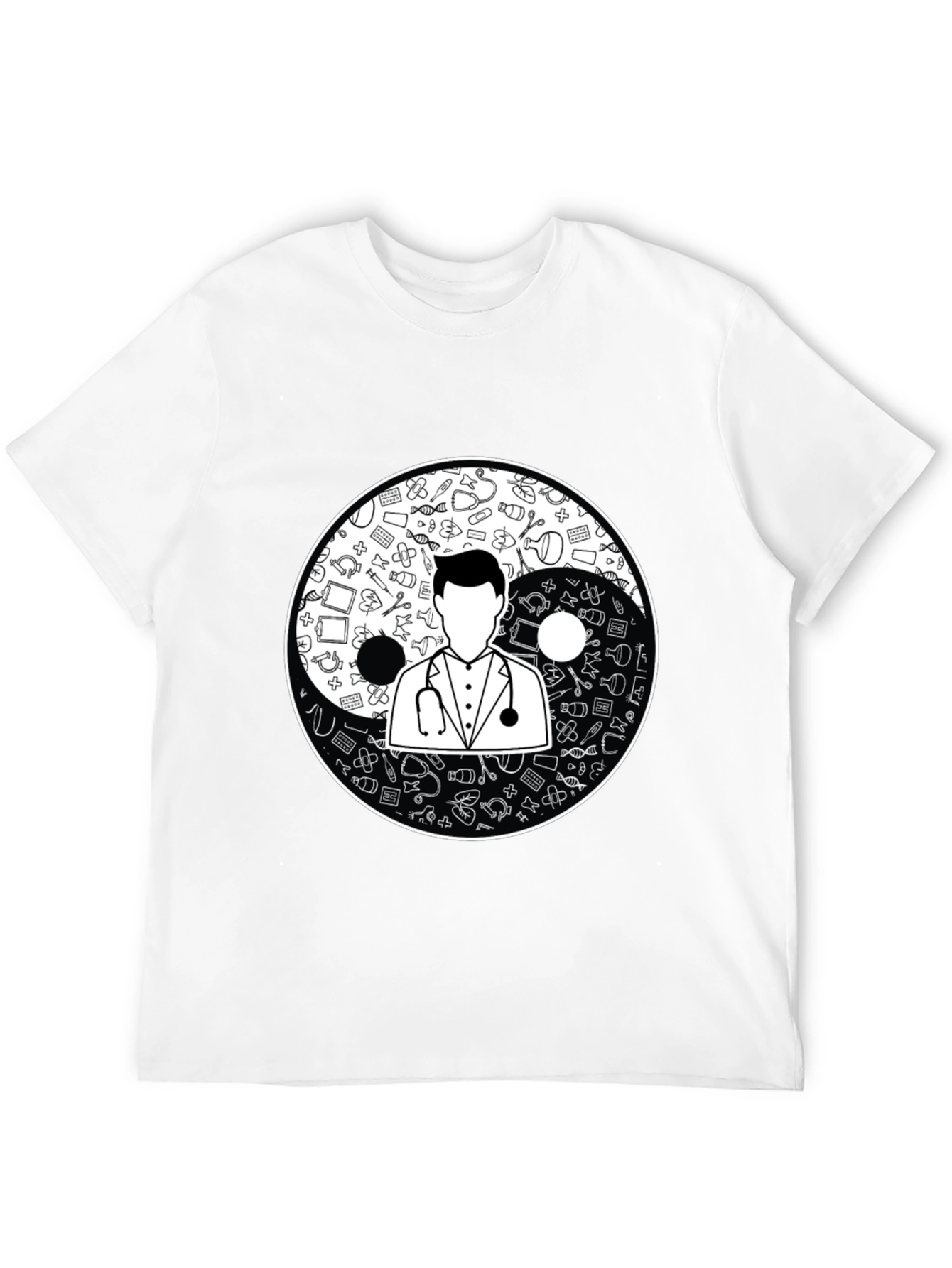 Yin Yang Doctor T-Shirt - Medical Professional Gift