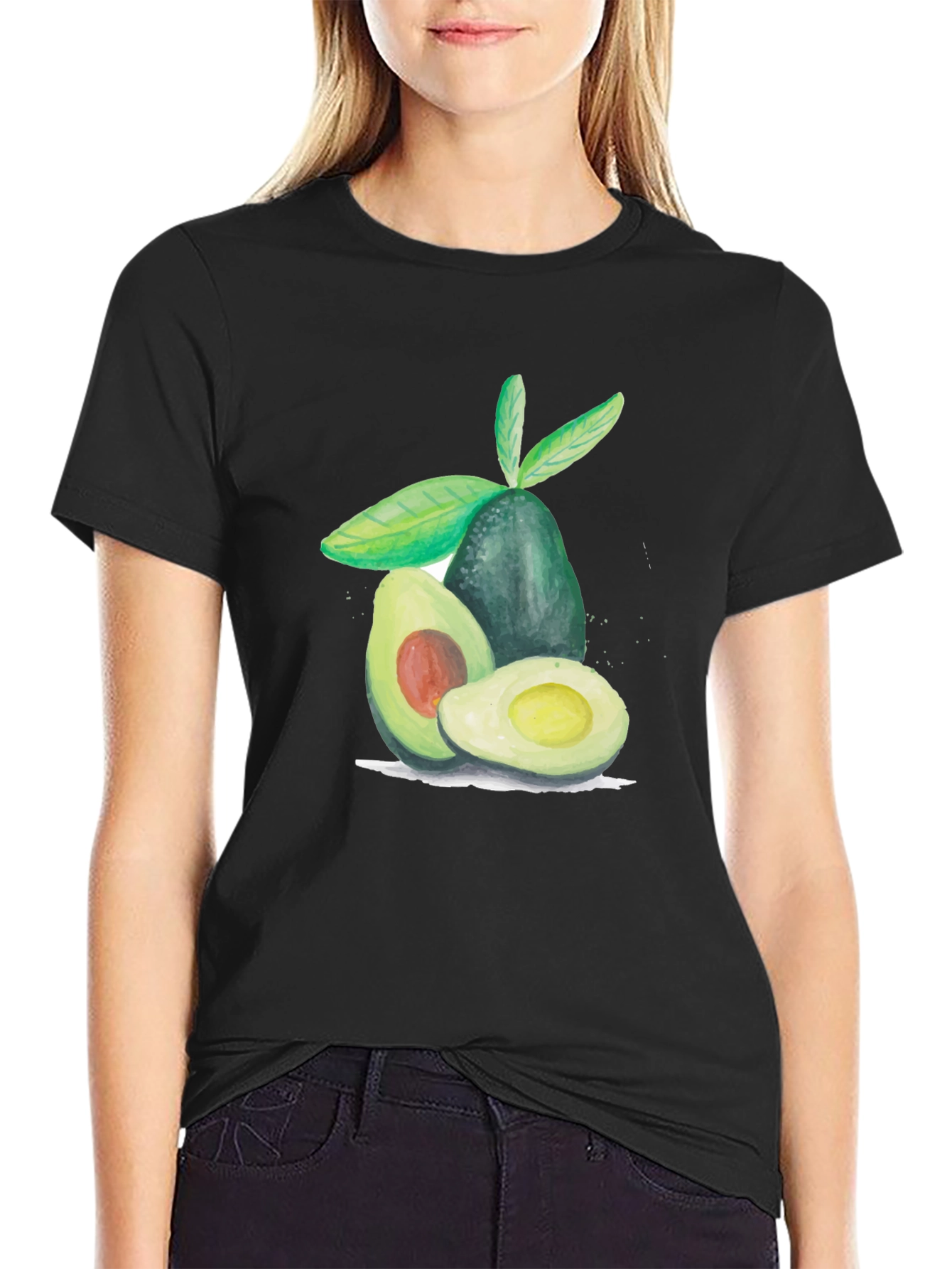 Avocado Graphic Tee - Casual Fruit Print T-Shirt