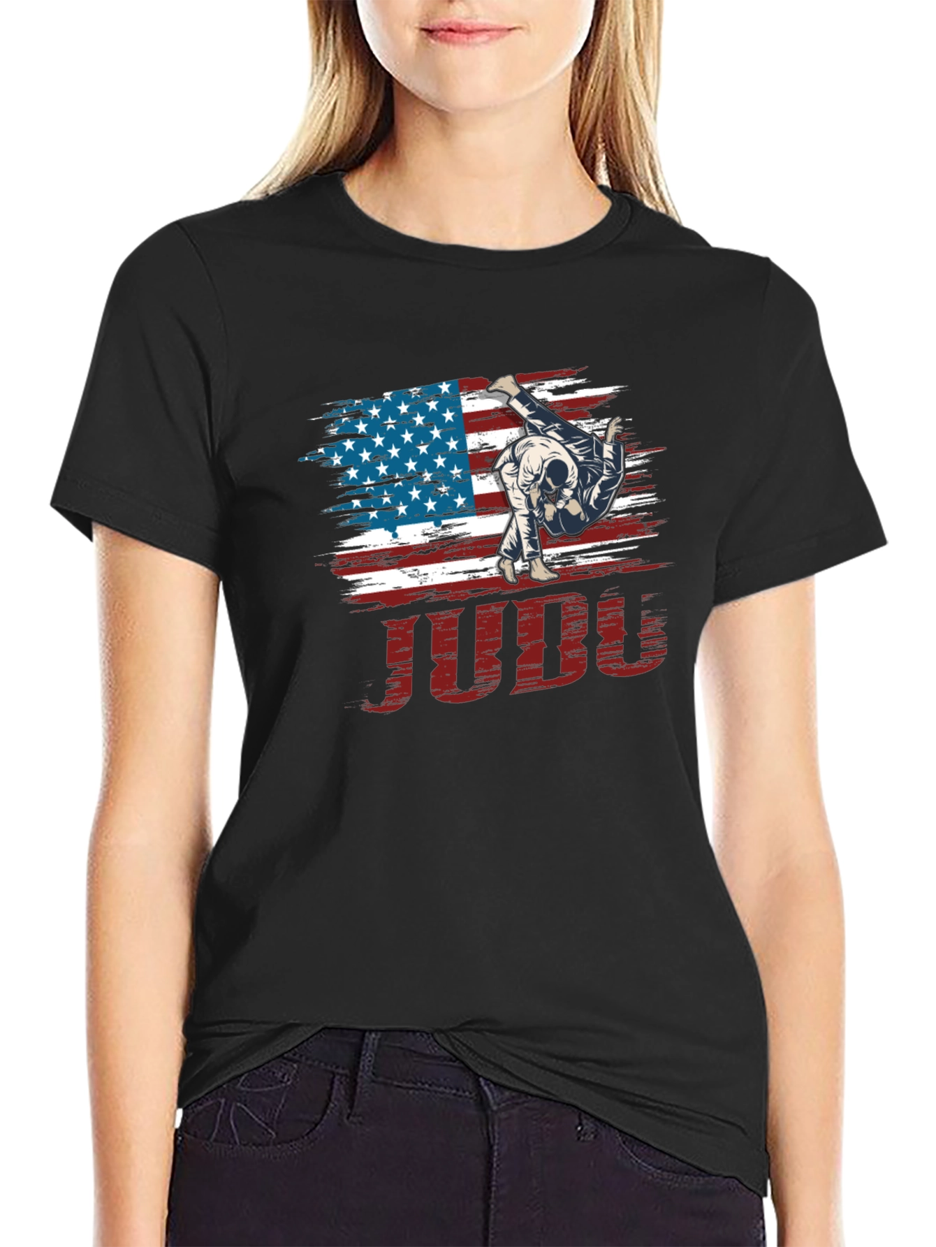 USA Judo T-Shirt Patriotic Martial Arts Tee