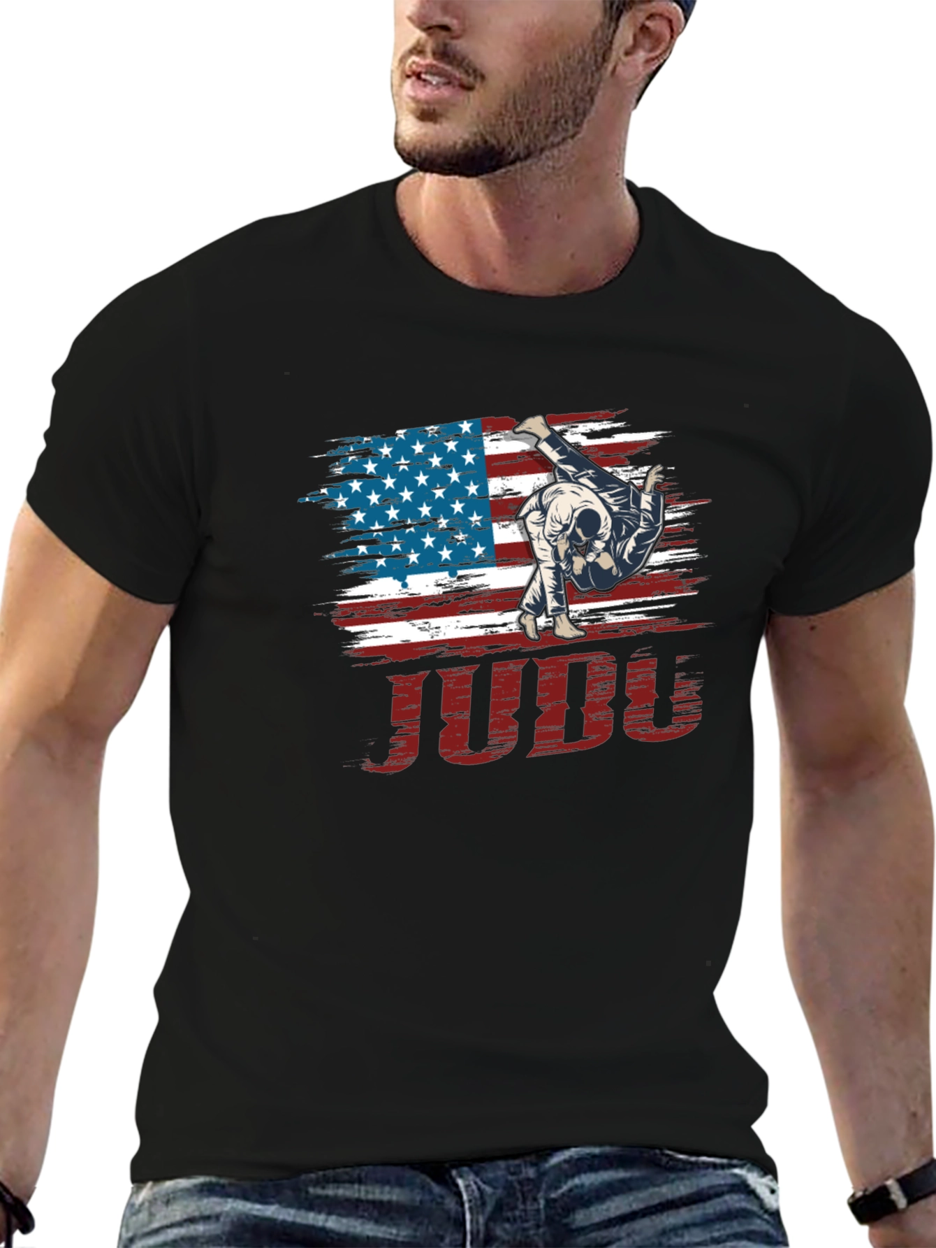 USA Judo T-Shirt Patriotic Martial Arts Tee
