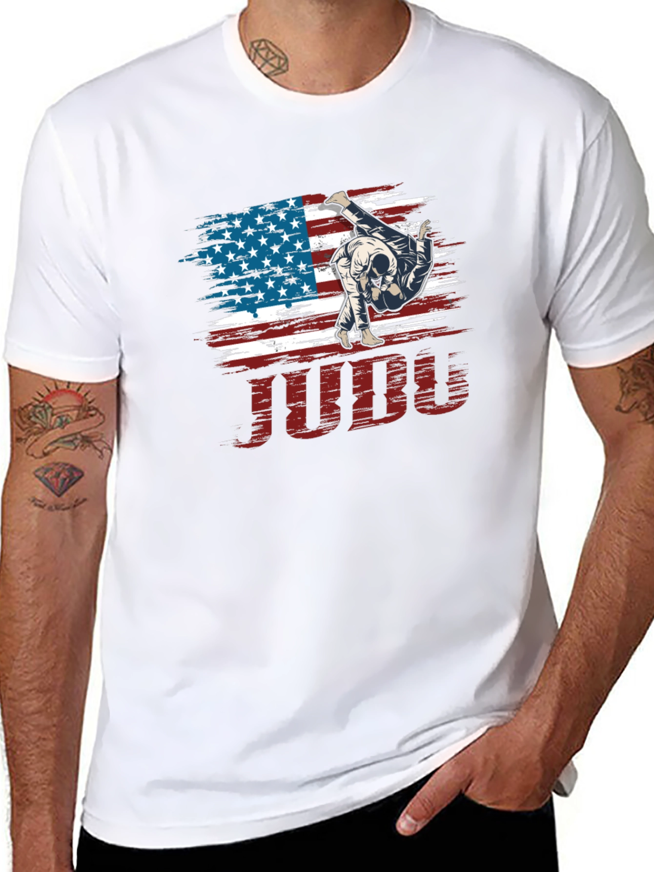 USA Judo T-Shirt Patriotic Martial Arts Tee