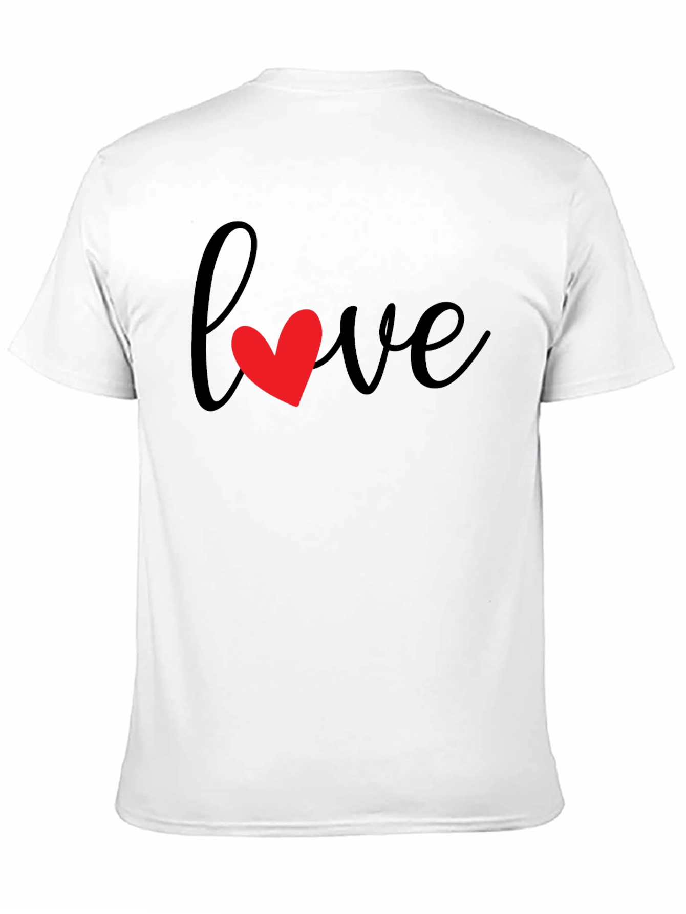 Love Heart Graphic Black T-Shirt