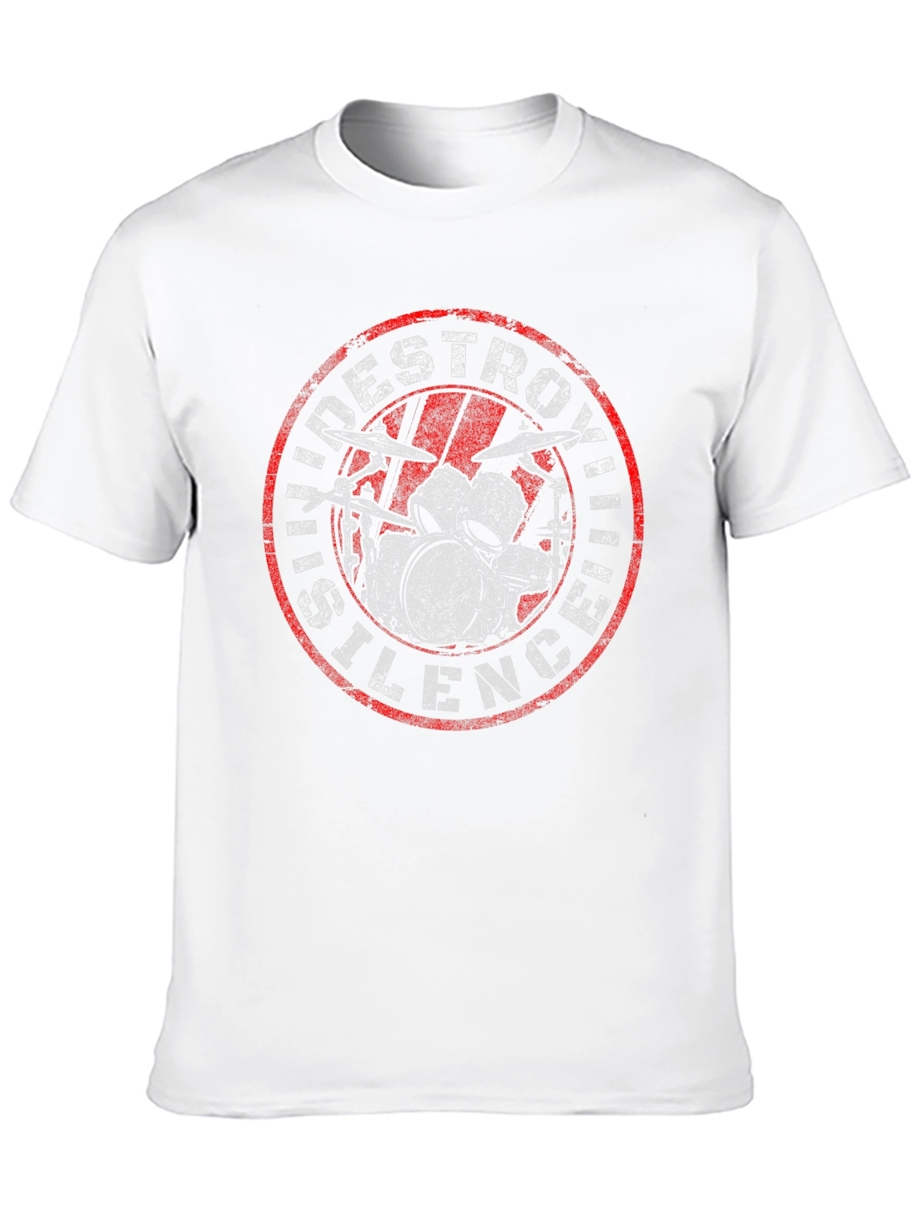 Destroying Silence Drum Kit Graphic T-Shirt