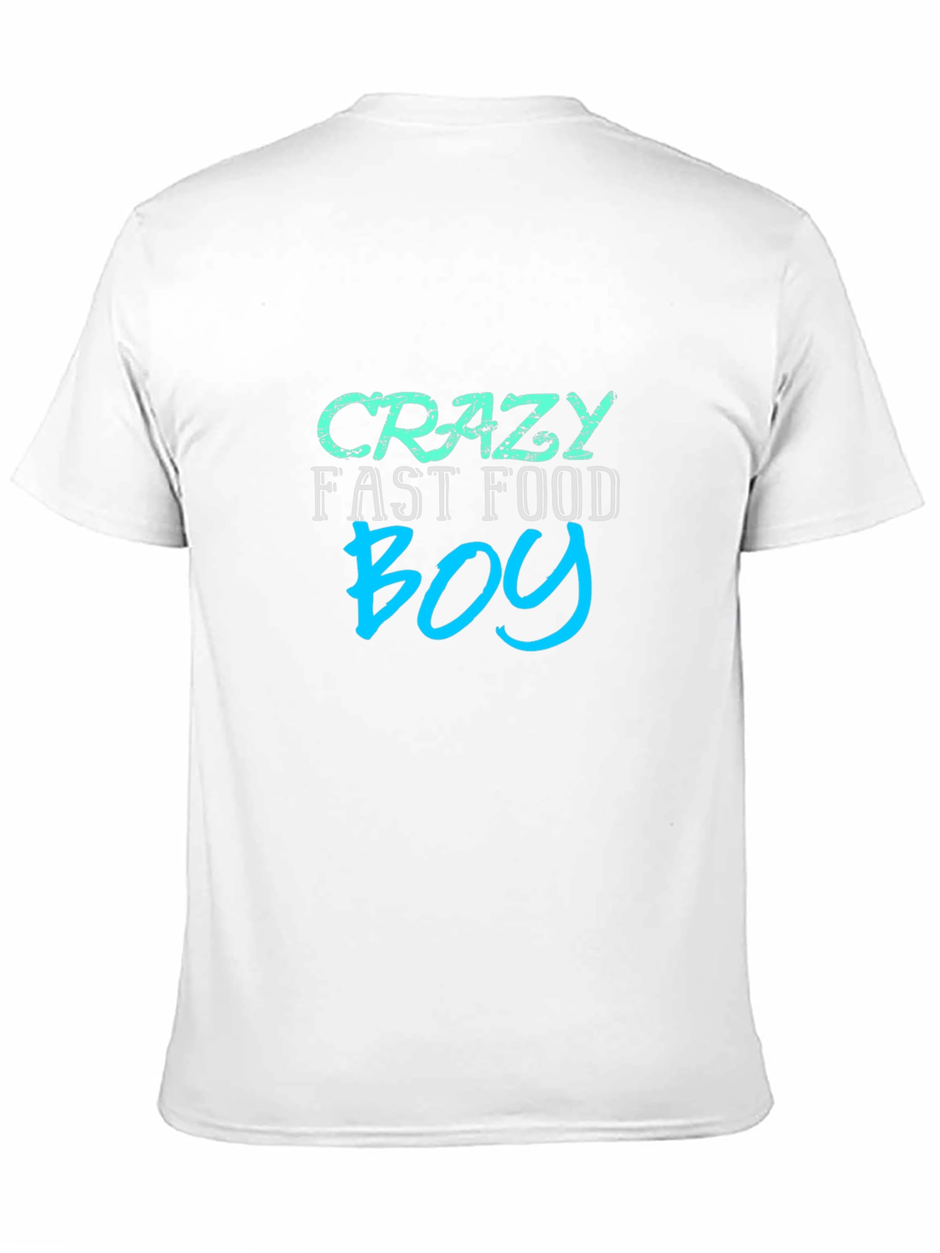 Crazy Fast Food Boy Black Graphic Tee