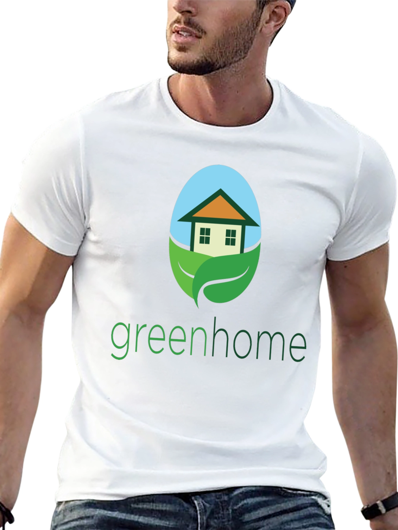 Green Home Graphic Tee - Eco-Friendly Design