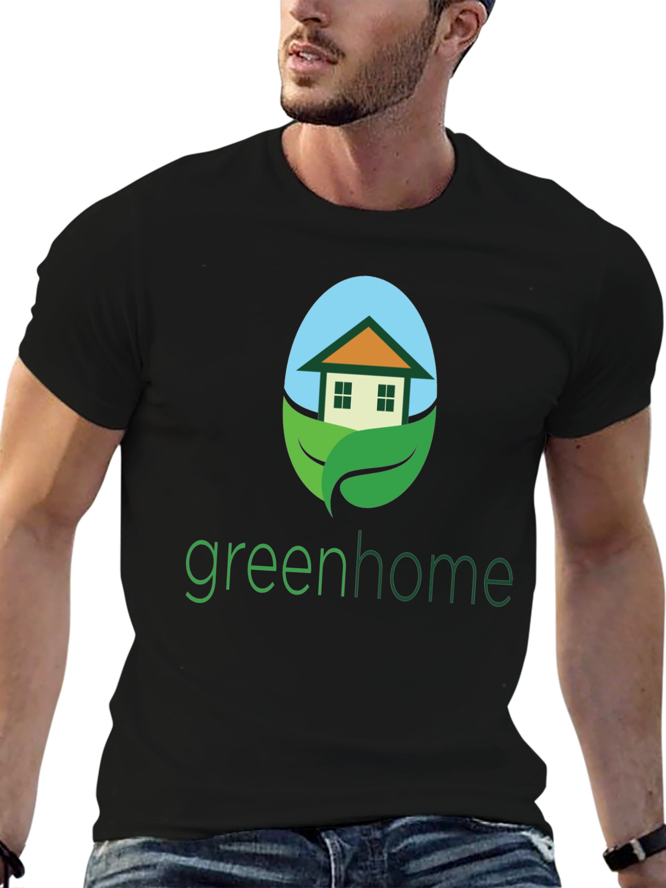 Green Home Graphic Tee - Eco-Friendly Design