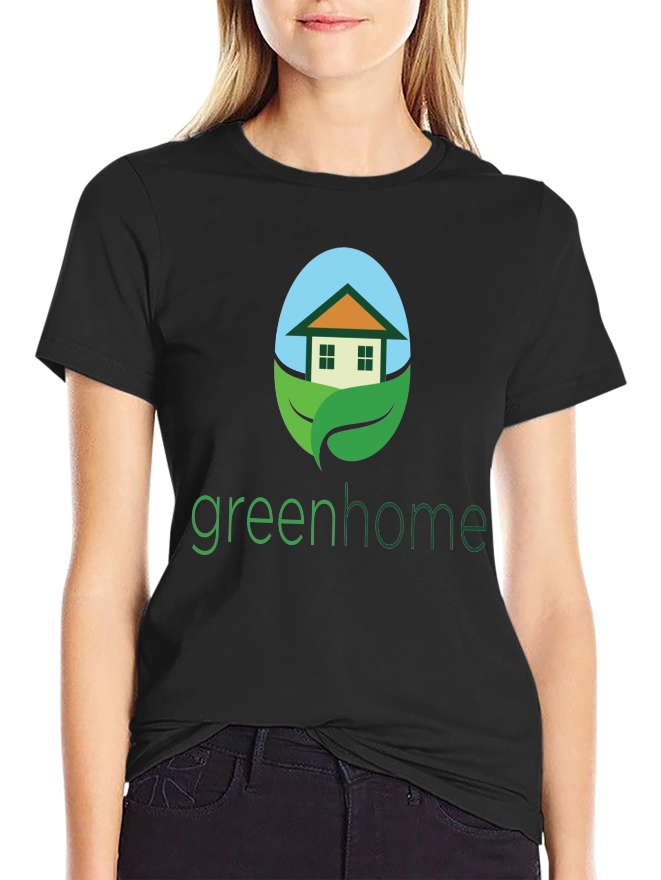 Green Home Graphic Tee - Eco-Friendly Design