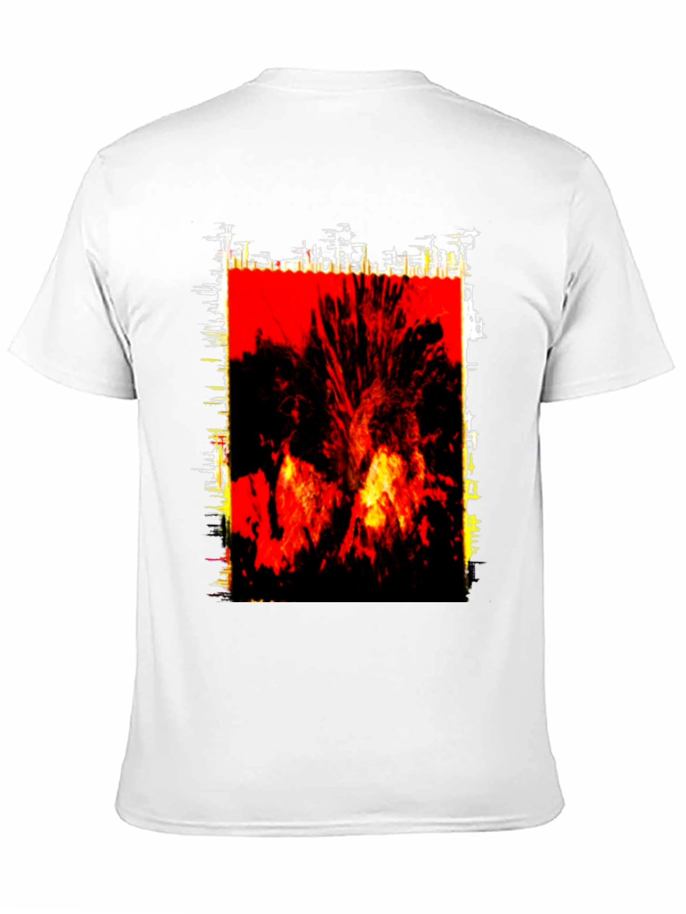 Fiery Graphic Print Black T-Shirt