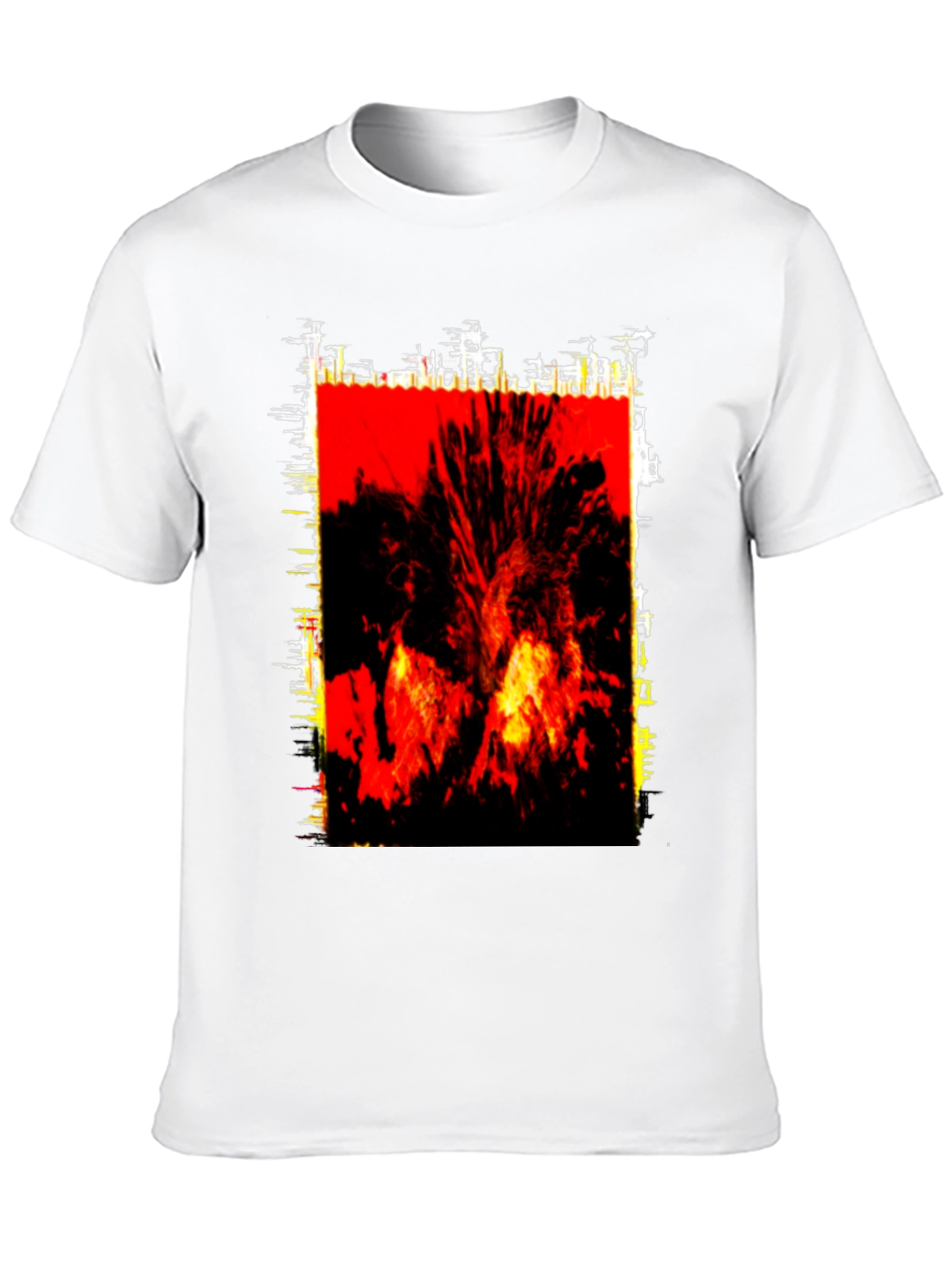 Fiery Graphic Print Black T-Shirt