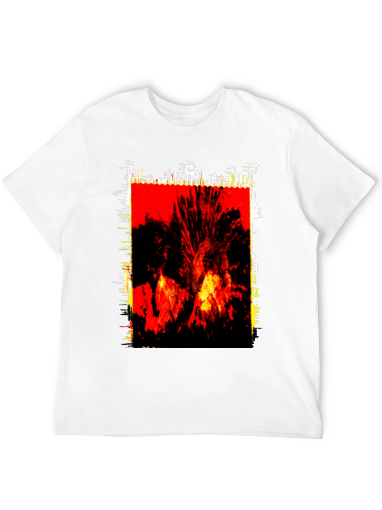 Fiery Graphic Print Black T-Shirt